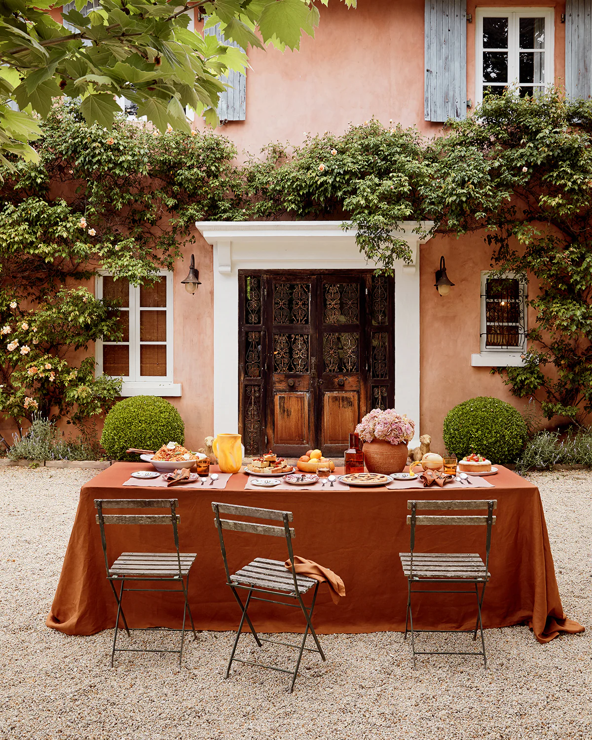 Rust 100% French Flax Linen Napkins (Set of Four) - Image 4