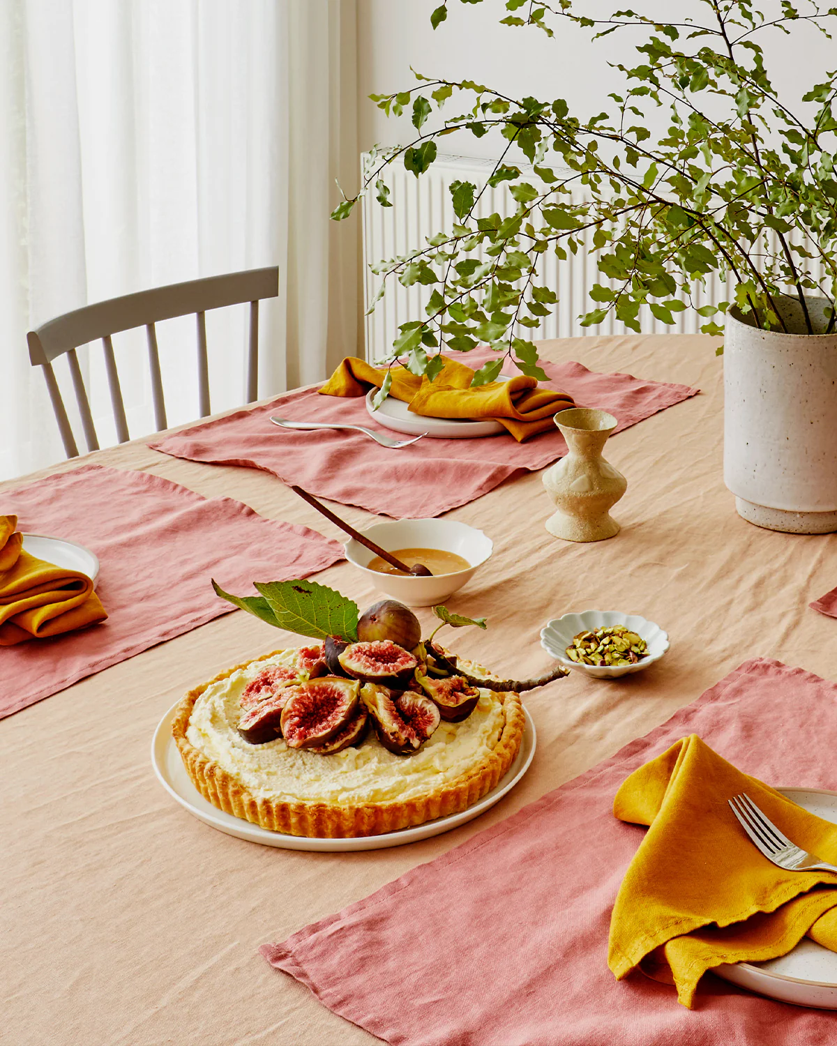 Terracotta 100% French Flax Linen Tablecloth - Image 7
