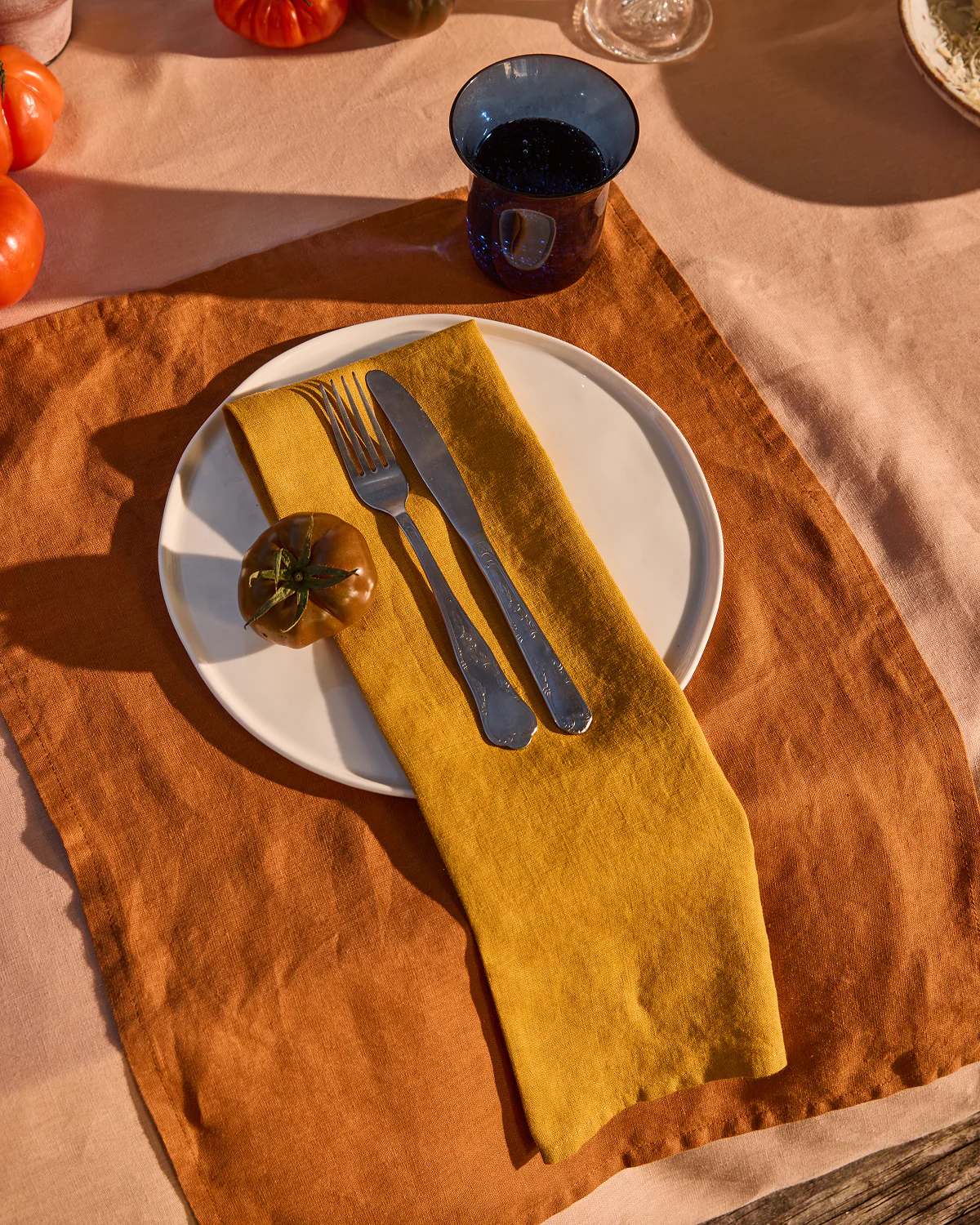 Turmeric 100% French Flax Linen Napkins (Set of Four) - Image 5
