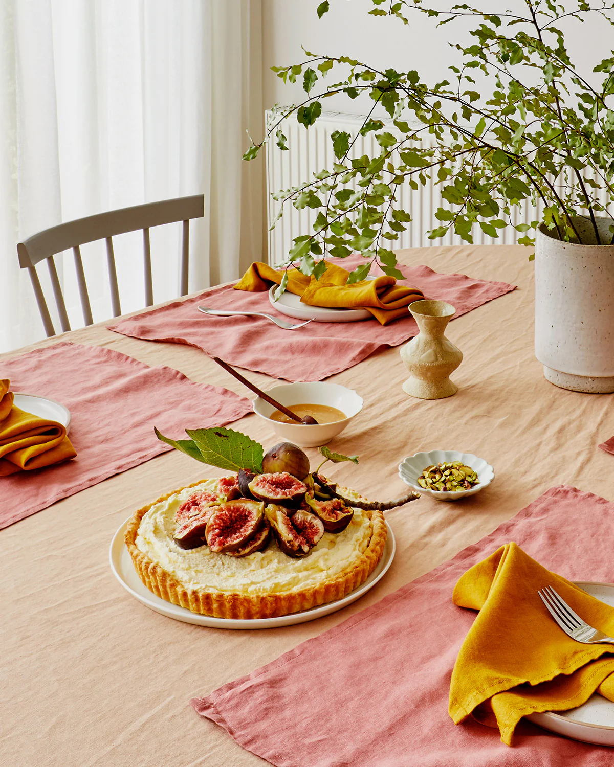 Pink Clay 100% French Flax Linen Placemats (Set of Four) - Image 4
