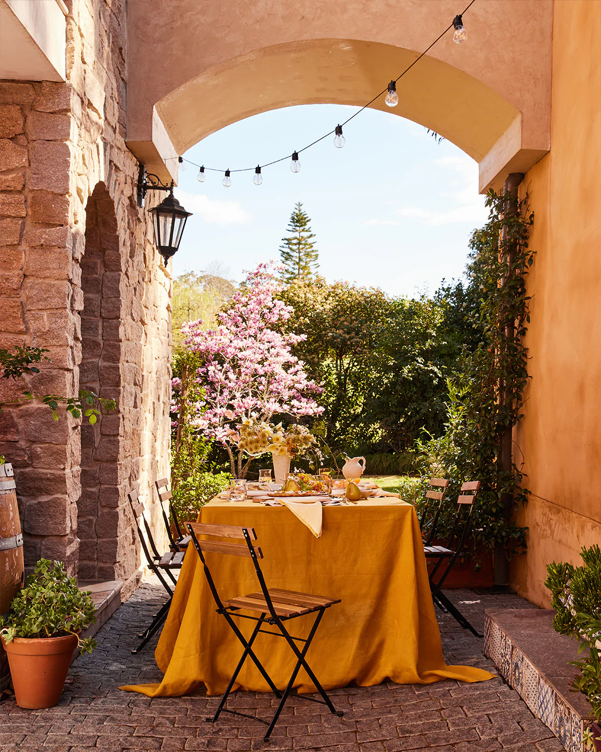 Turmeric 100% French Flax Linen Tablecloth - Image 2