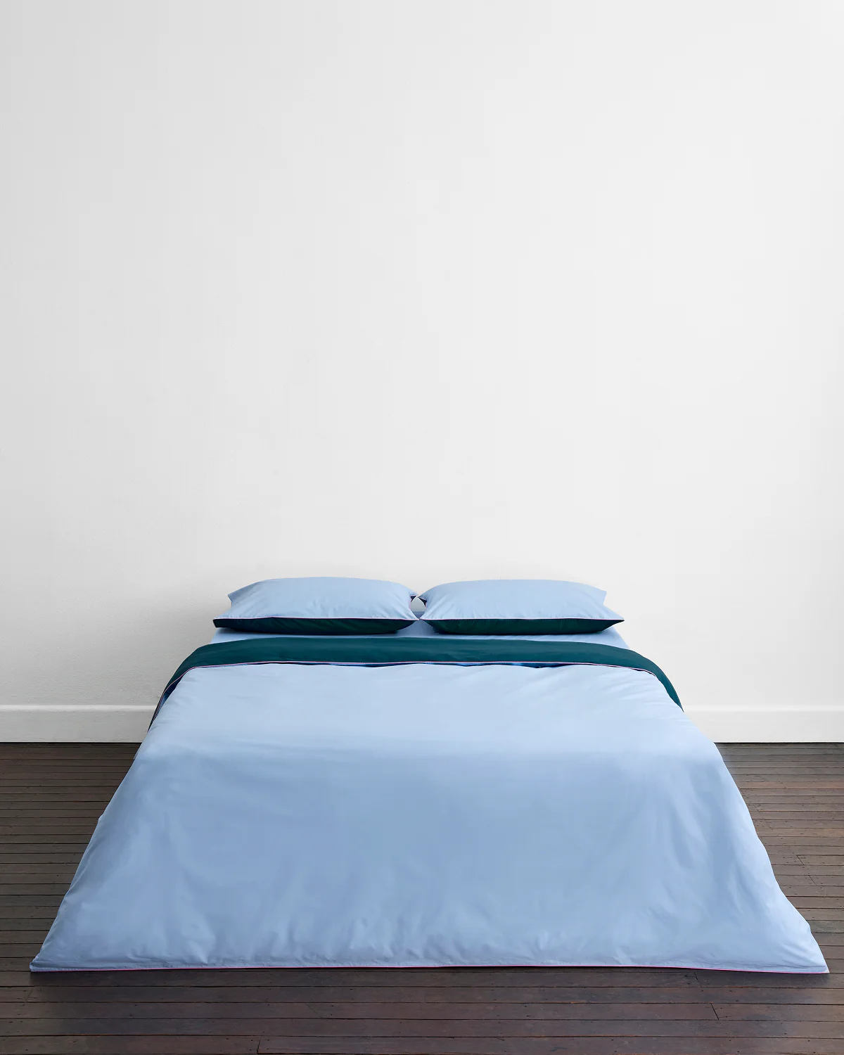 Aegean, Sky & Bubblegum Piped 100% Organic Cotton King Pillowcases (Set of Two) - Image 4