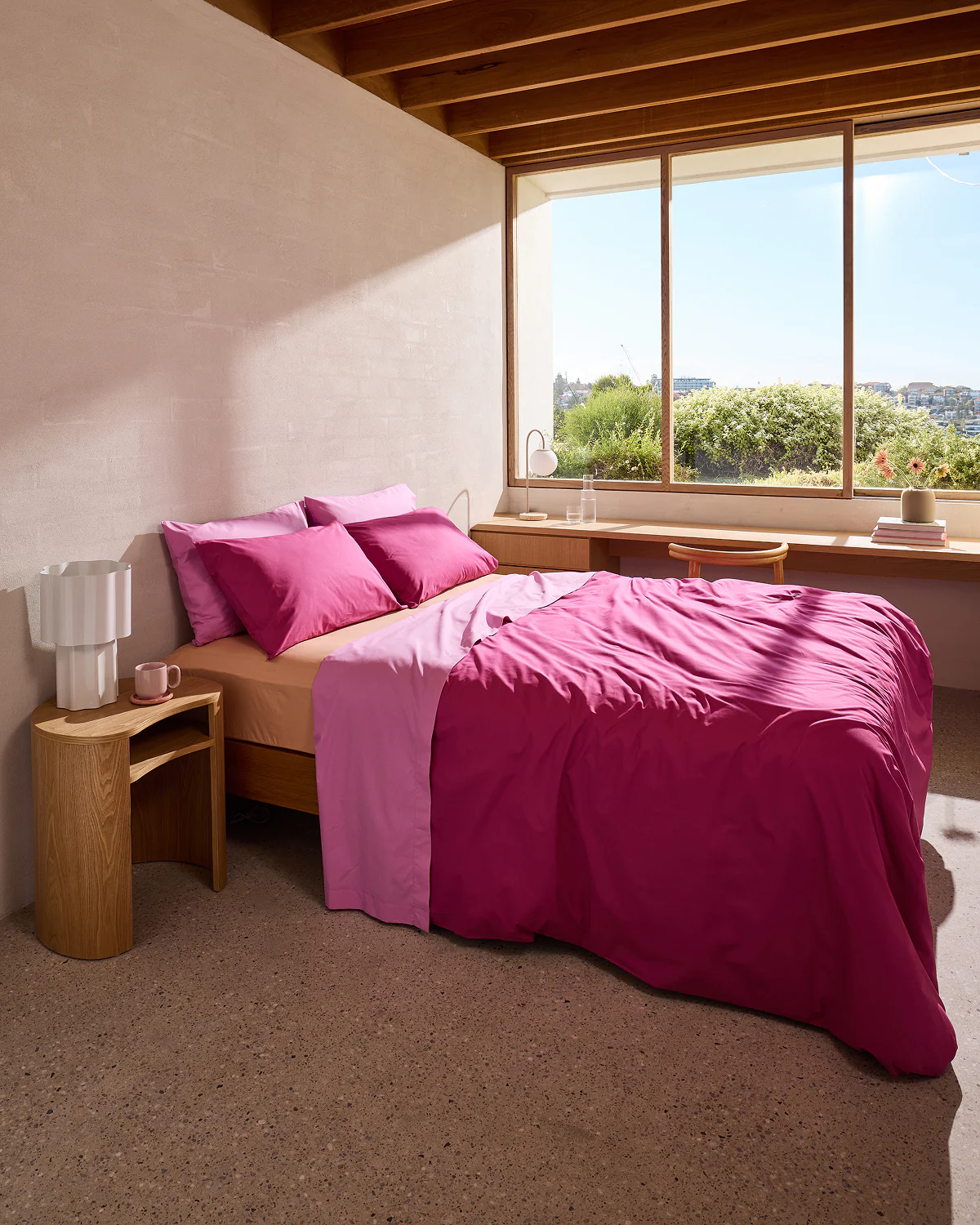 Berry 100% Organic Cotton Duvet Cover - Image 5
