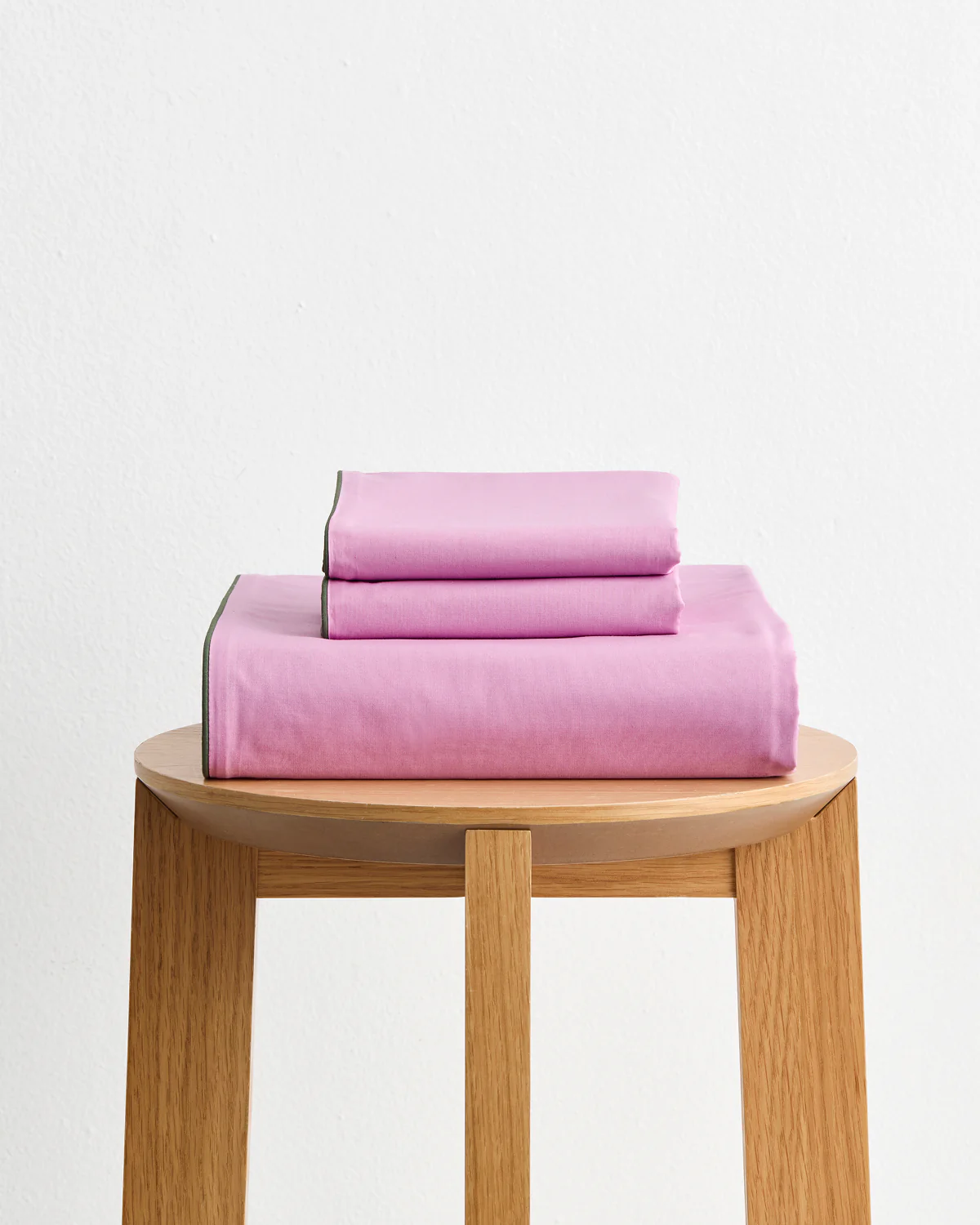 Berry, Bubblegum & Moss Piped 100% Organic Cotton Duvet Cover Set - Image 2
