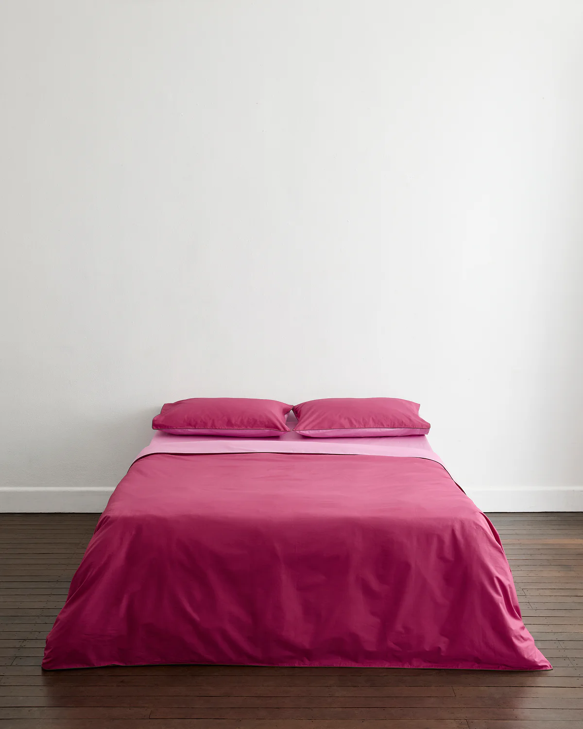 Berry, Bubblegum & Moss Piped 100% Organic Cotton King Pillowcases (Set of Two) - Image 3