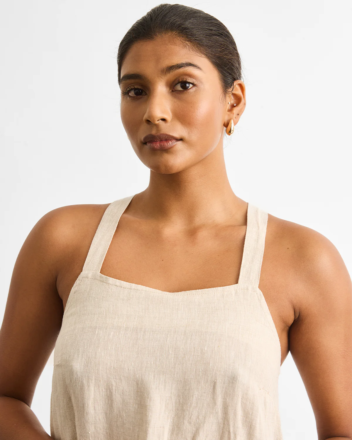 Boulevard Linen Maxi Dress in Oatmeal - Image 6