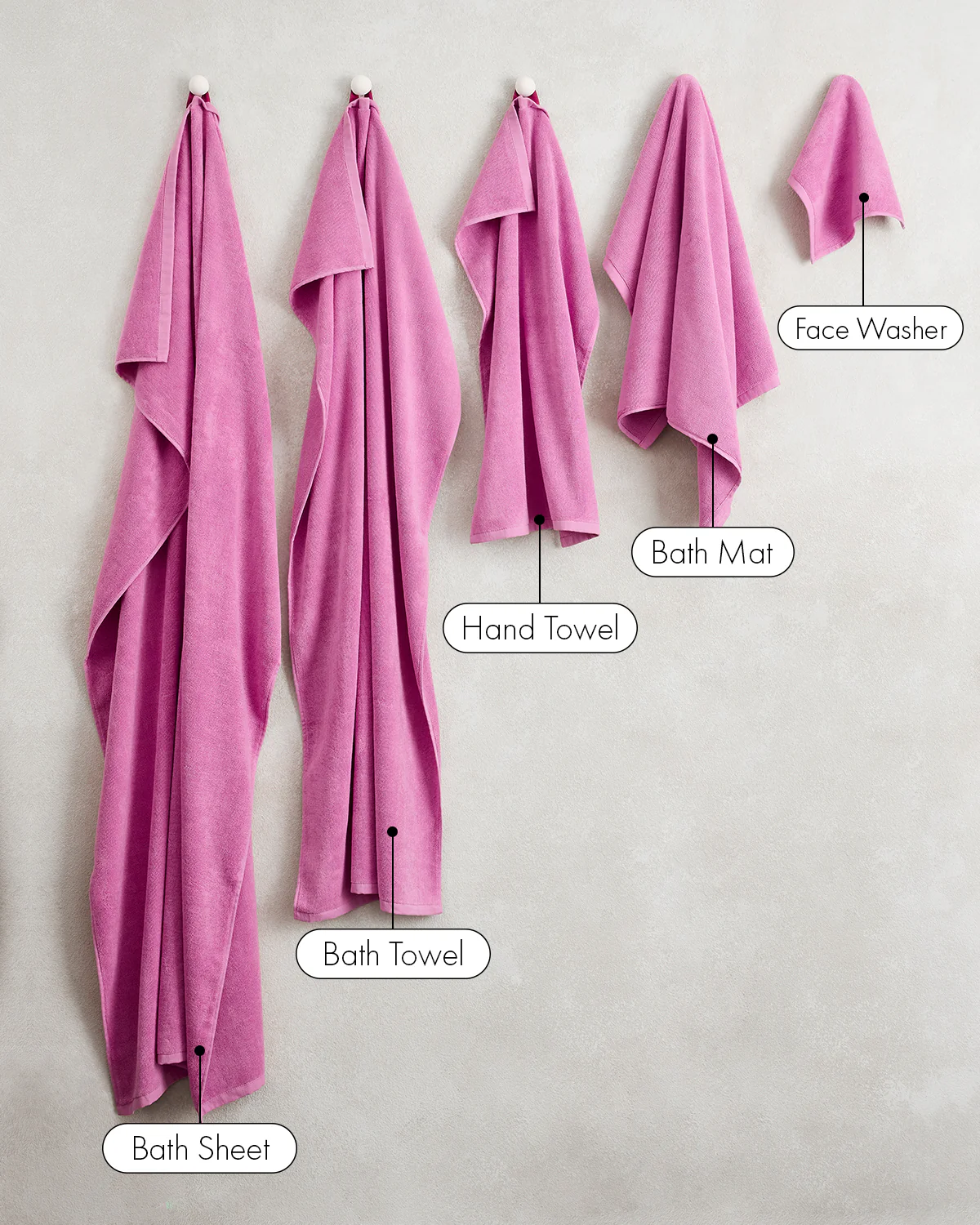 Bubblegum 100% Cotton Terry Bath Mat - Image 5