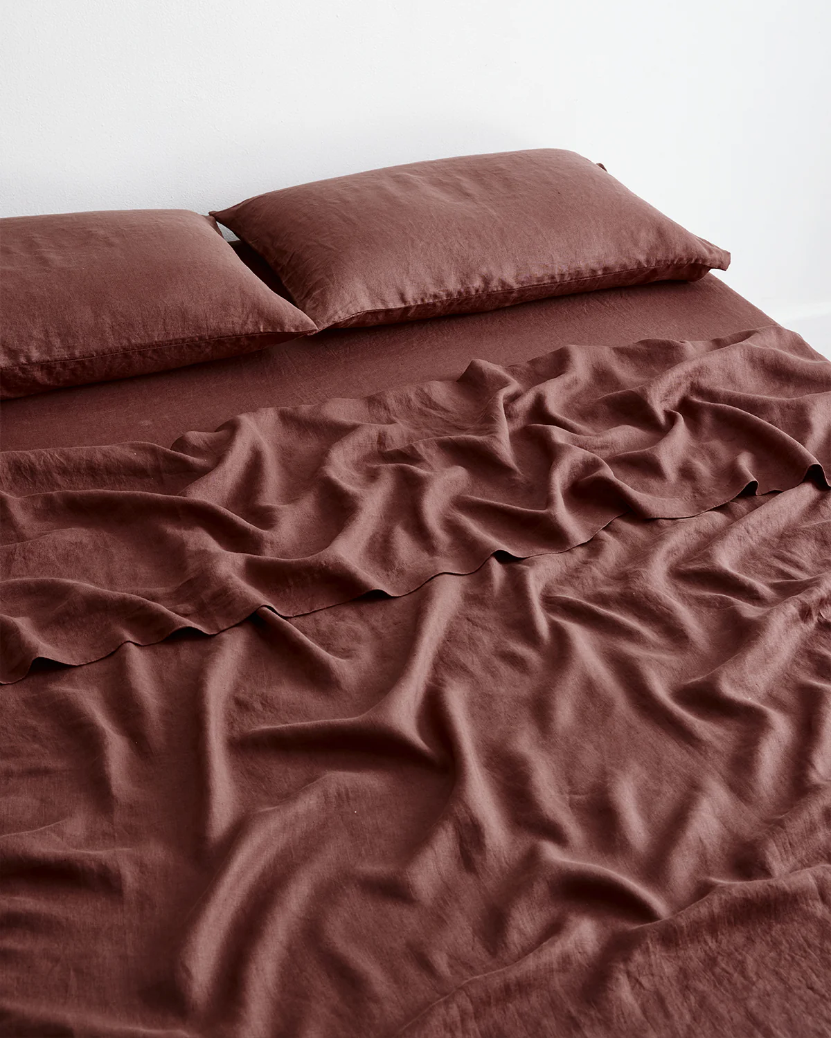 Cacao 100% French Flax Linen Sheet Set - Image 3