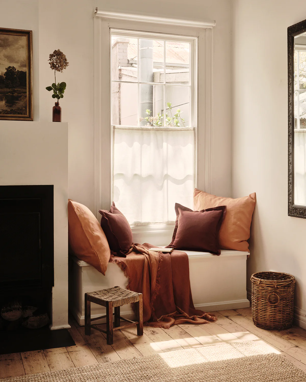 Hazelnut 100% French Flax Linen European Pillowcases (Set of Two) - Image 5