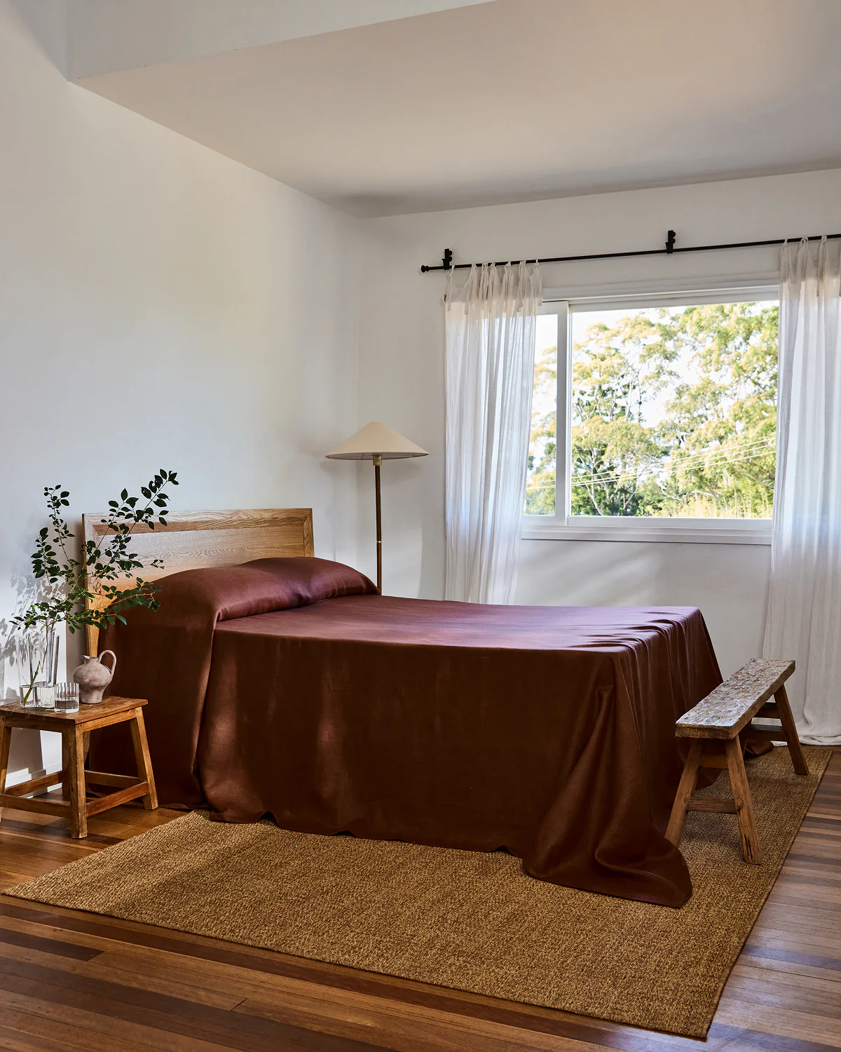 Cacao Heavy Linen Bed Cover - Image 6