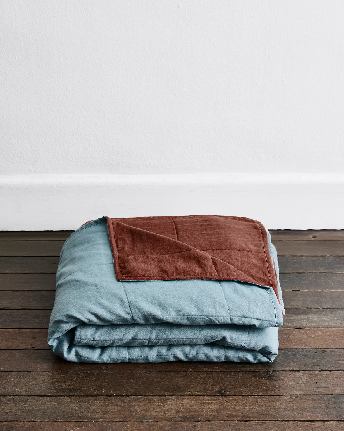 Cacao & Lagoon Two-Tone Quilt - Image 3