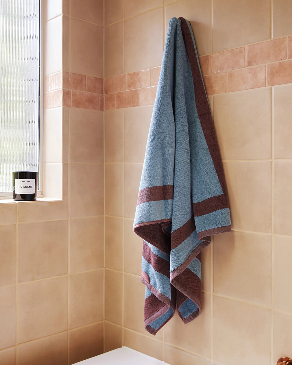 Cacao & Lagoon Two-Toned 100% Cotton Terry Bath Sheet - Image 4