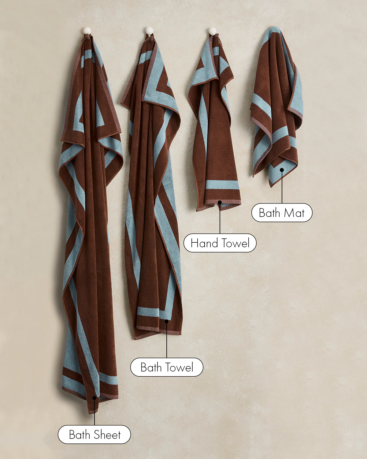 Cacao & Lagoon Two-Toned 100% Cotton Terry Bath Sheet - Image 8