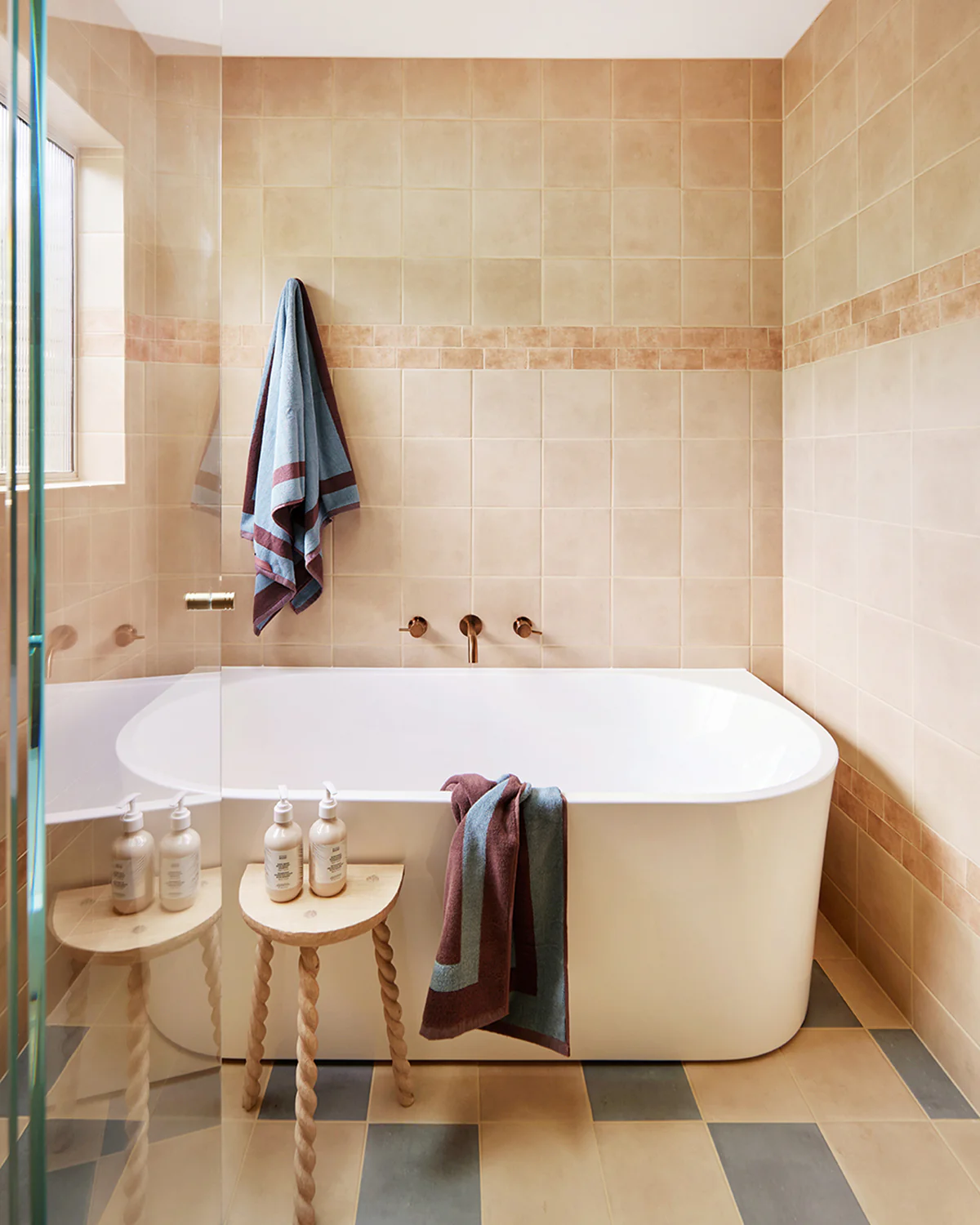Cacao & Lagoon Two-Toned 100% Cotton Terry Bath Mat - Image 5