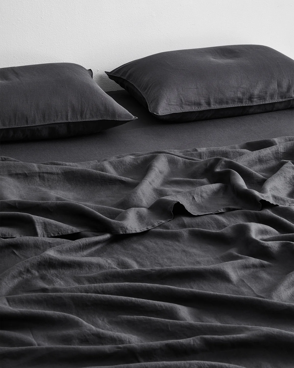 Charcoal 100% French Flax Linen Sheet Set - Image 3