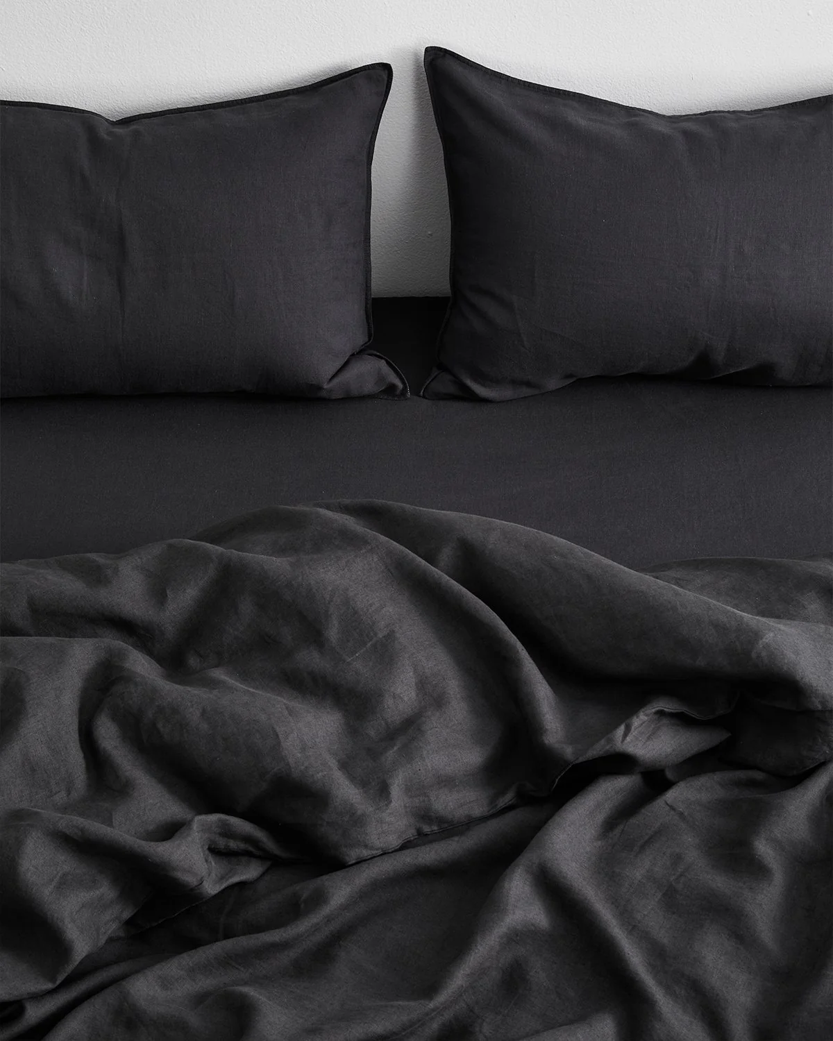 Charcoal 100% French Flax Linen Bedding Set - Image 4