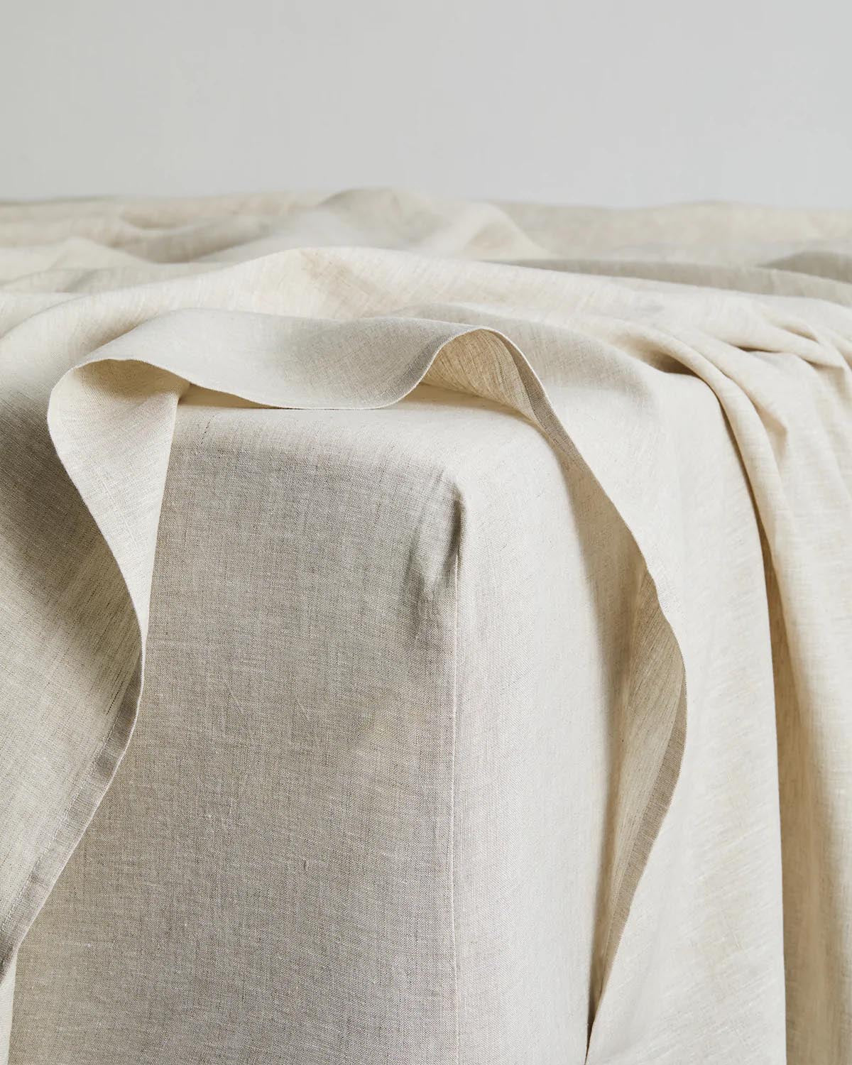 Charcoal & Oatmeal 100% French Flax Linen Bedding Bundle - Image 4