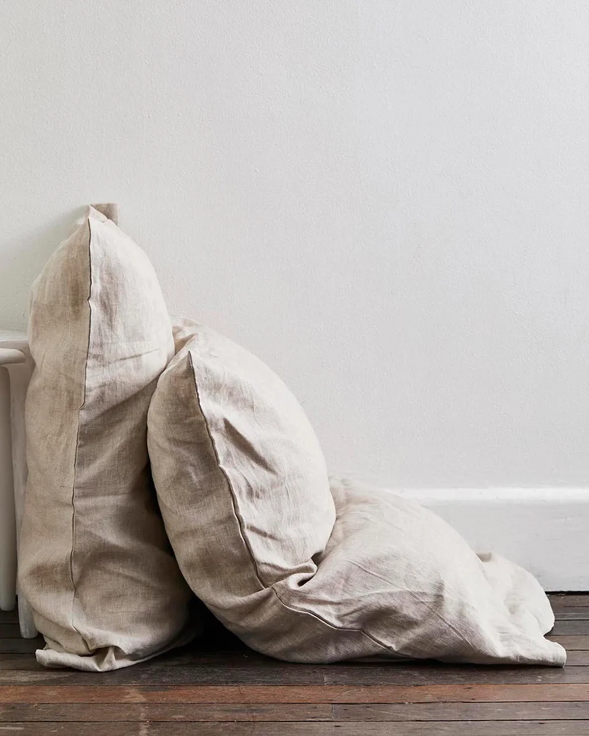 Charcoal & Oatmeal 100% French Flax Linen Quilt Bedding Bundle - Image 5