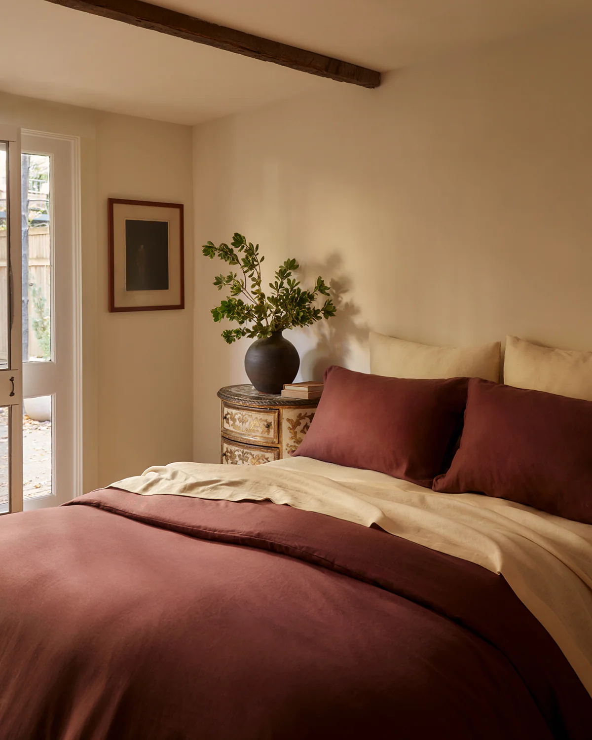 Crème 100% French Flax Linen European Pillowcases (Set of Two) - Image 6