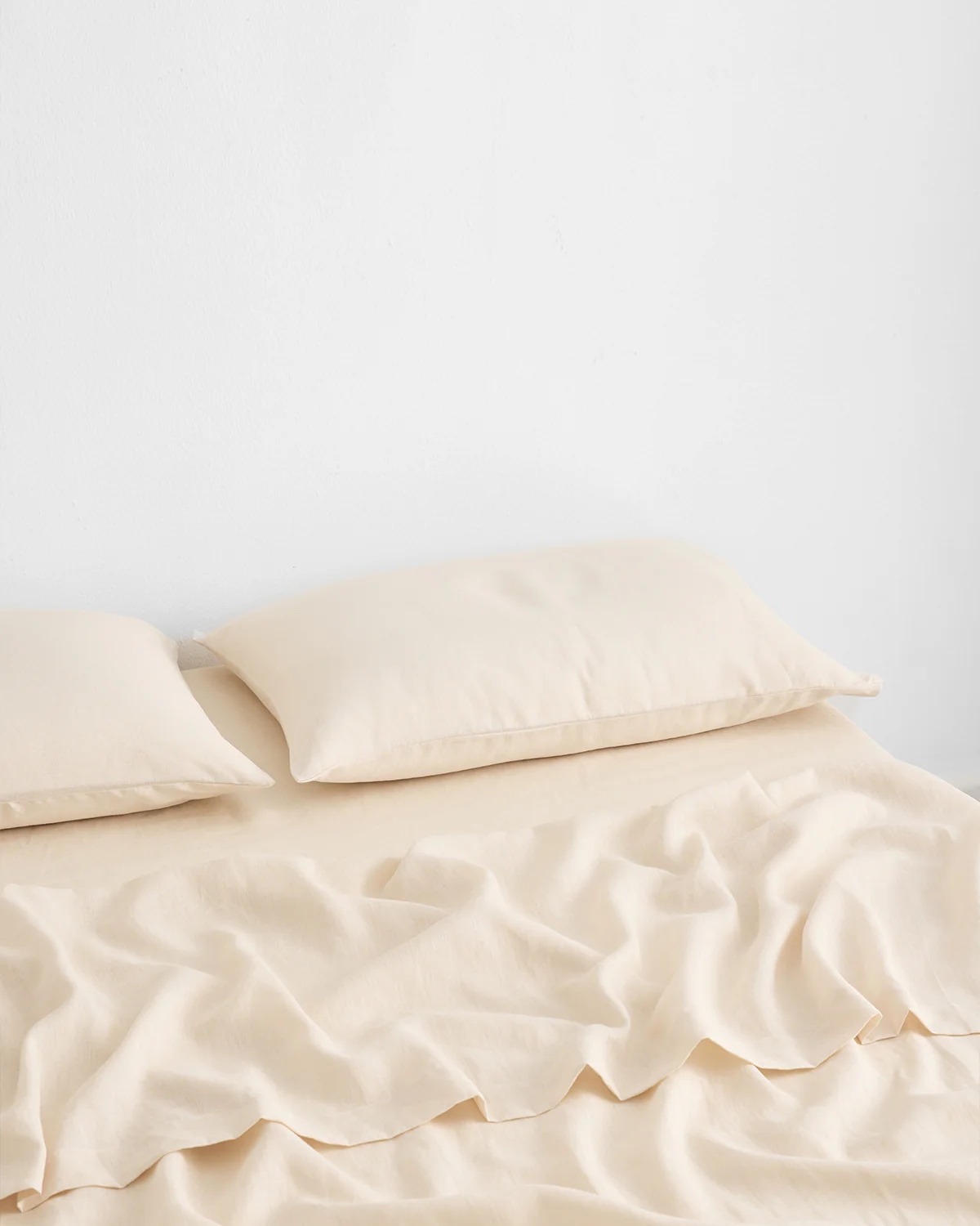 Crème 100% French Flax Linen Fitted Sheet - Image 3
