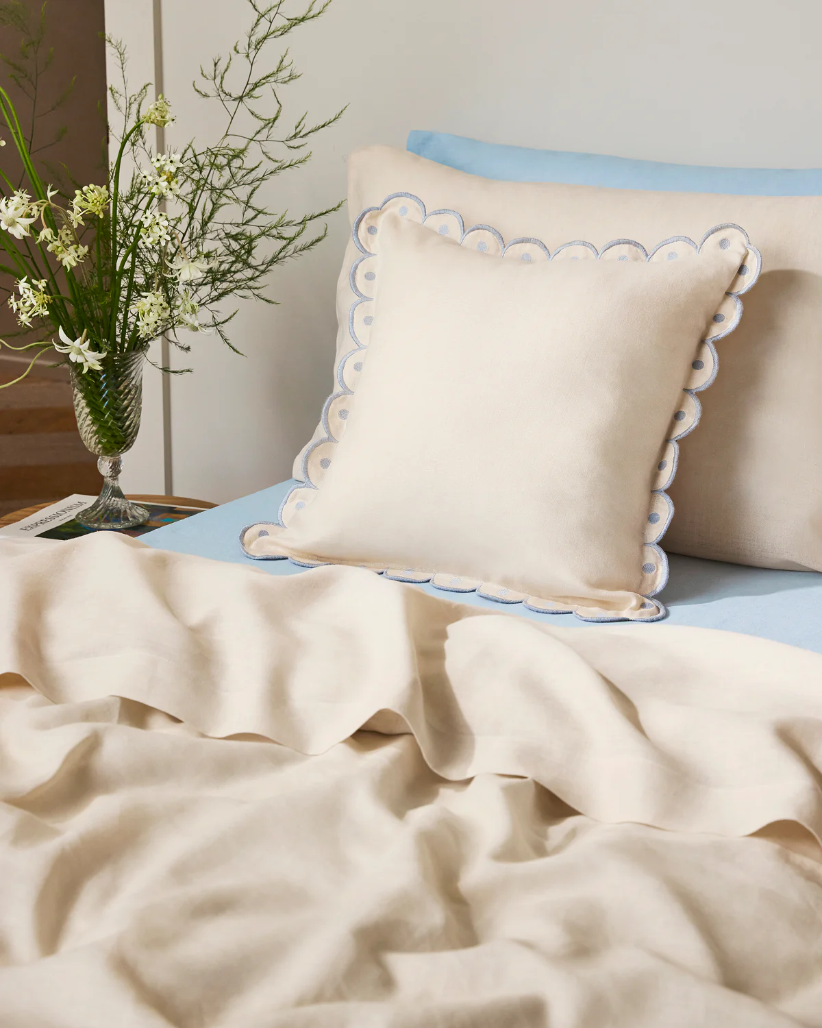 Crème & Coast 100% French Flax Linen Arch Cushion Cover - Image 4