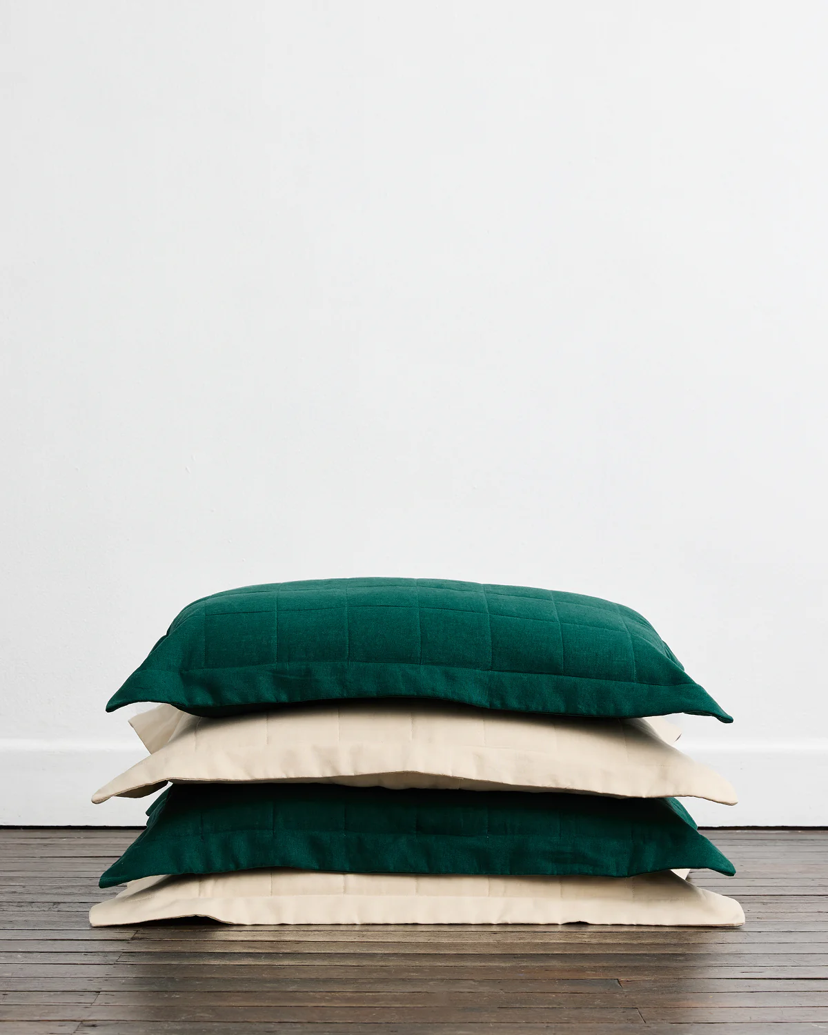 Crème Quilted Pillowcases (Set of Two) - Image 2