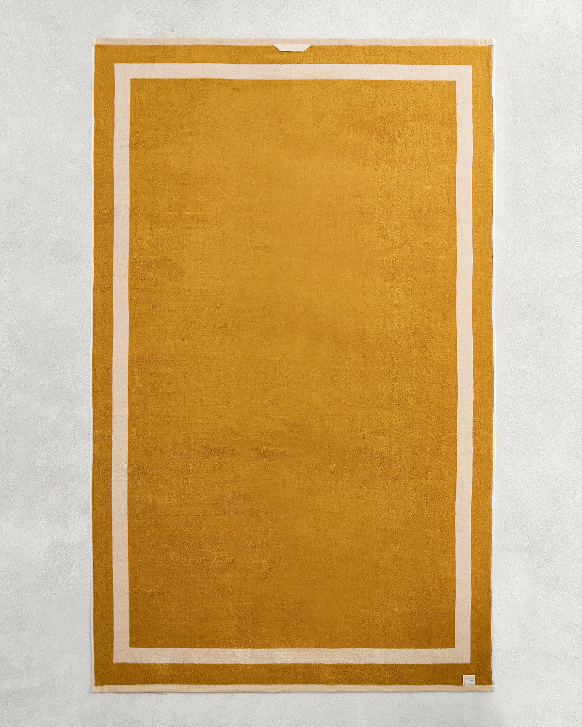Crème & Turmeric Two-Toned 100% Cotton Terry Bath Sheet - Image 5