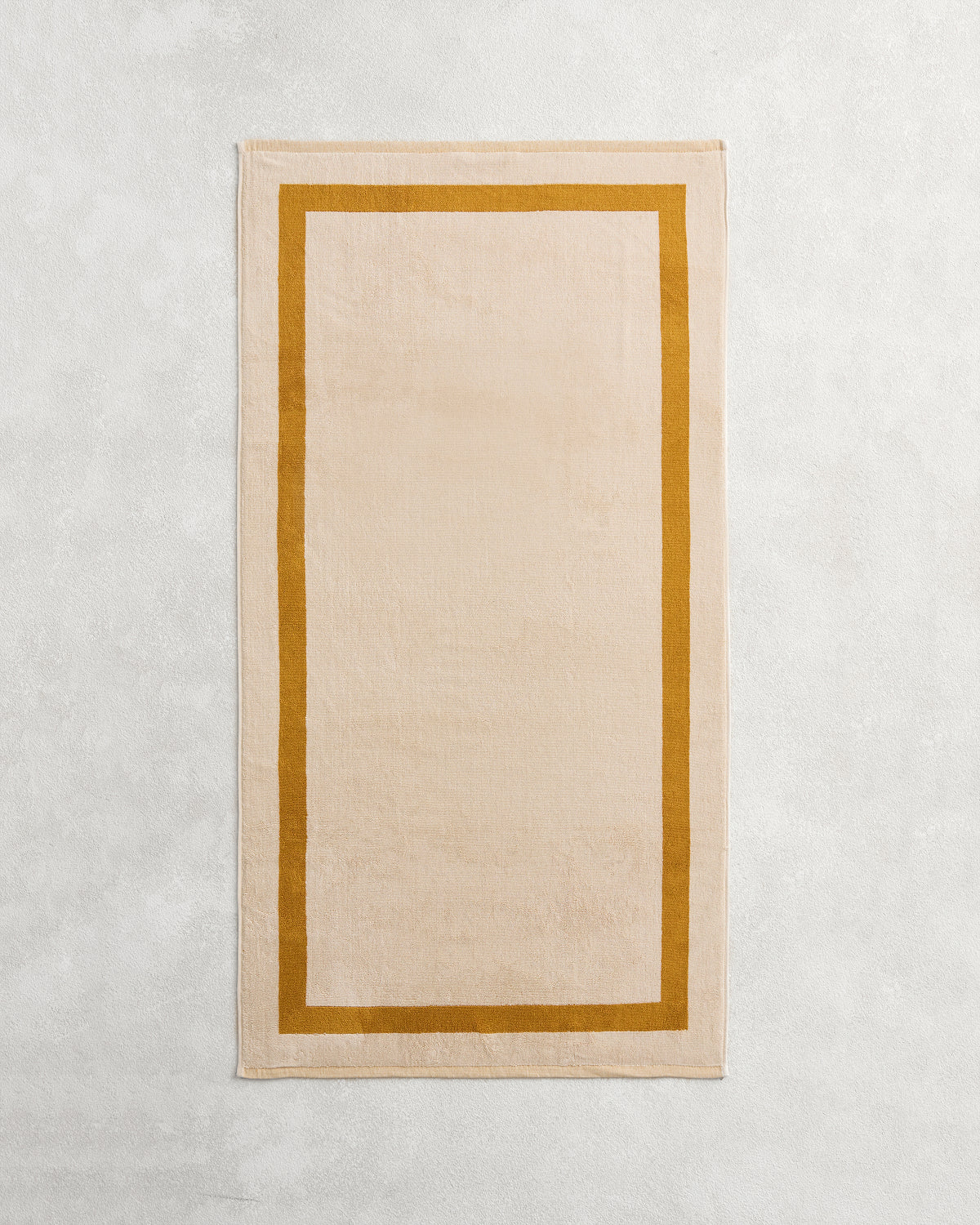 Crème & Turmeric Two-Toned 100% Cotton Terry Bath Towel Bundle - Image 4