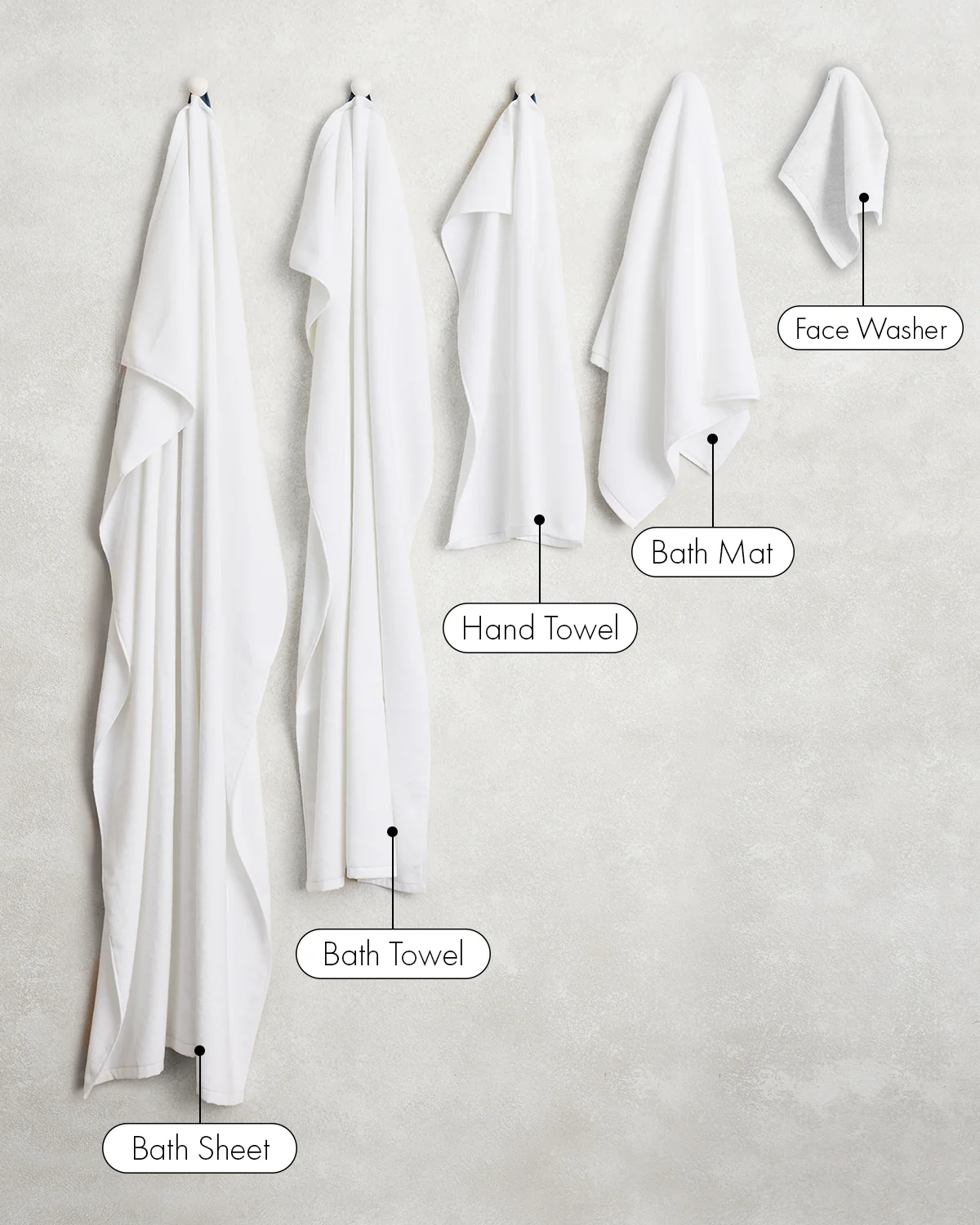 Crisp White 100% Cotton Terry Bath Sheet - Image 5