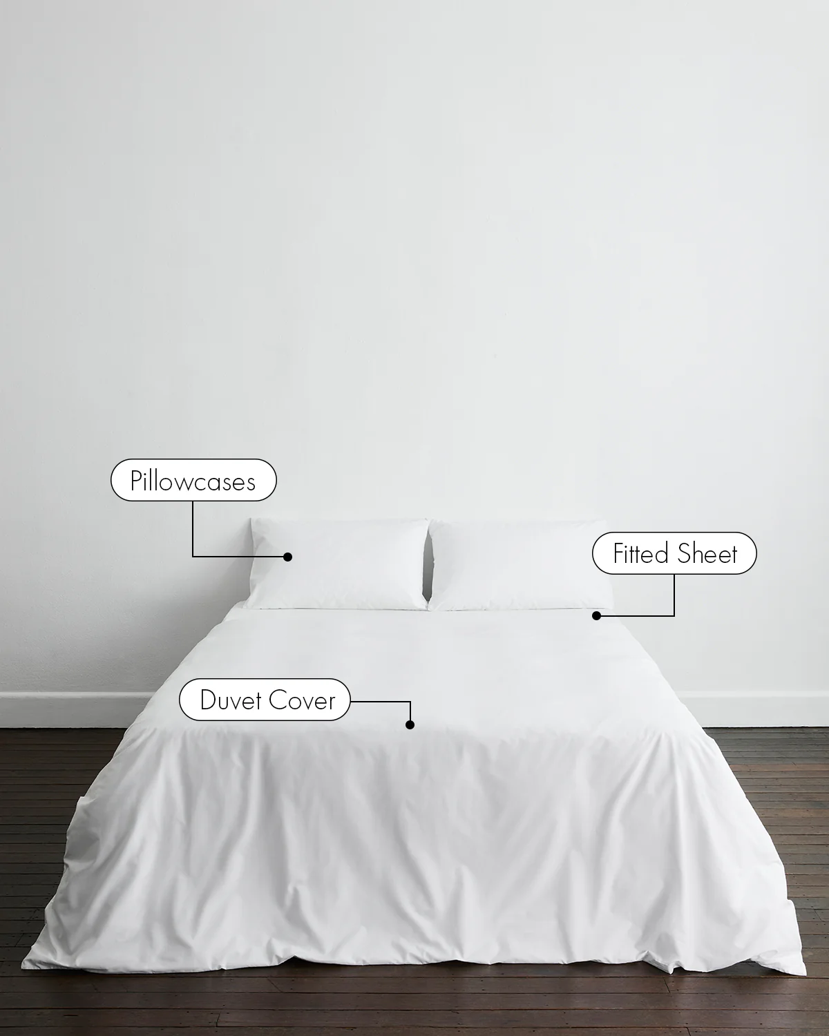 Crisp White 100% Organic Cotton Bedding Set - Image 2