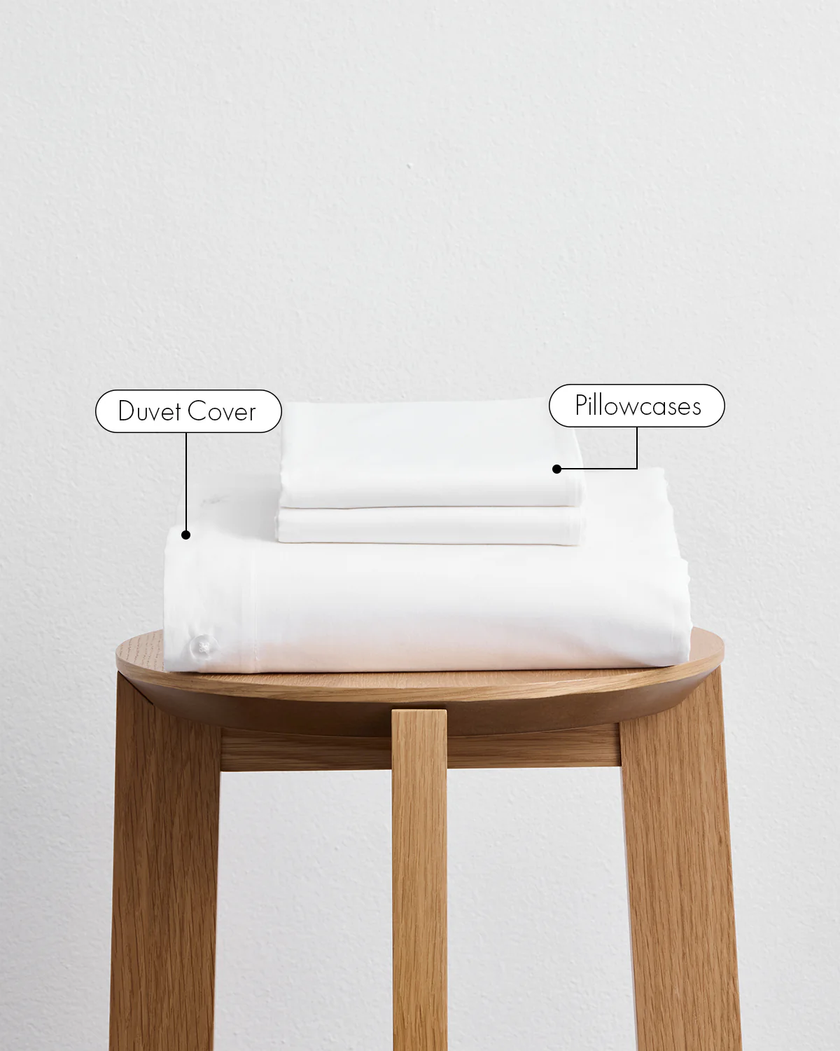 Crisp White 100% Organic Cotton Duvet Cover Set - Image 2