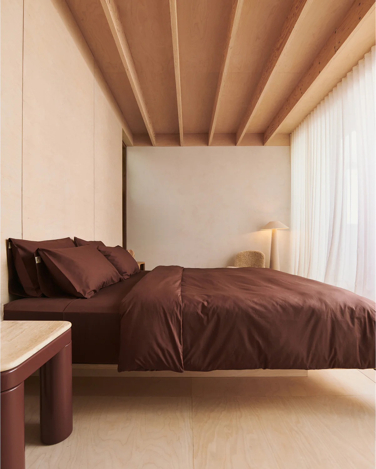 Espresso 100% Organic Cotton Flat Sheet - Image 5