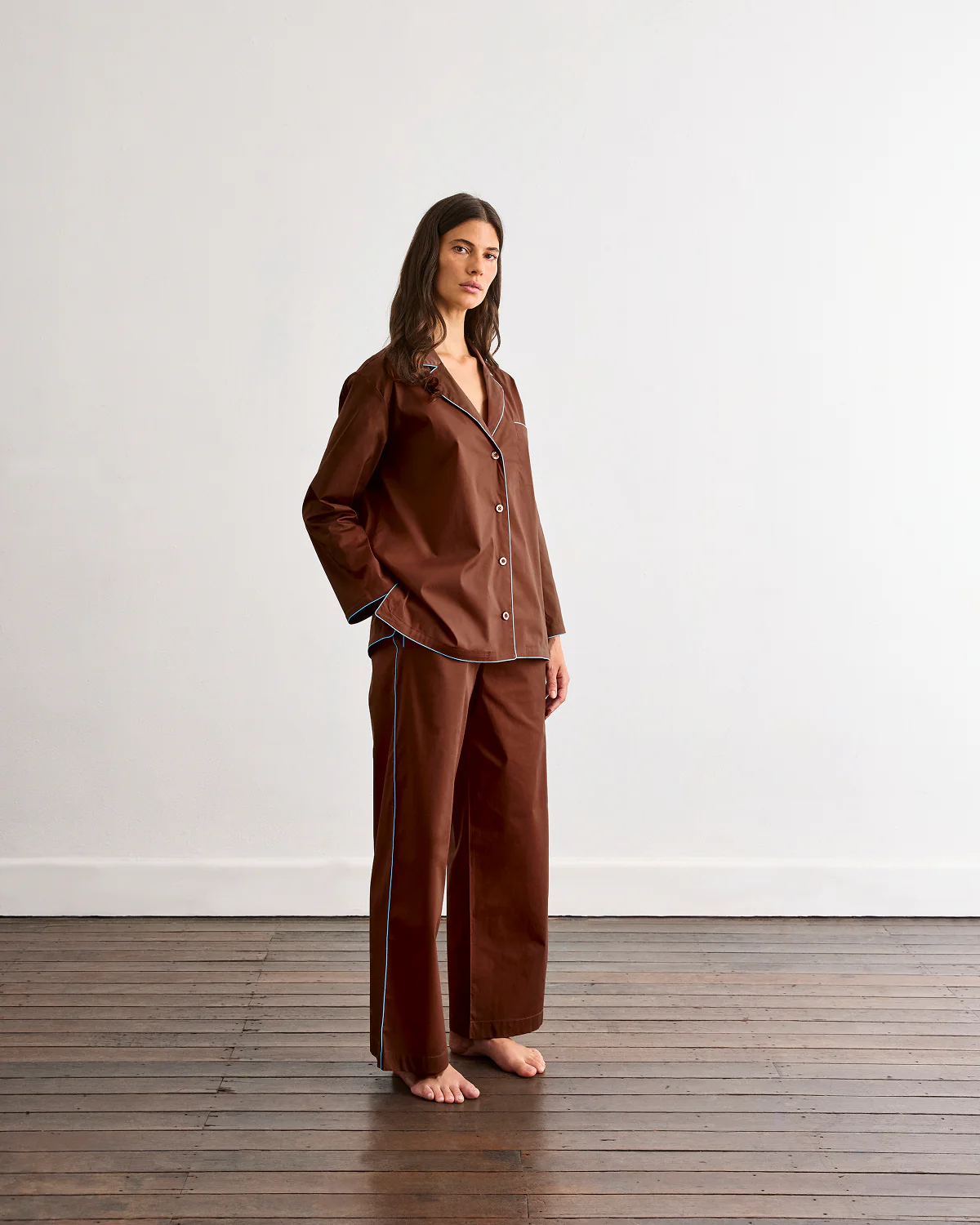 Espresso & Sky Piped Pants - Image 4
