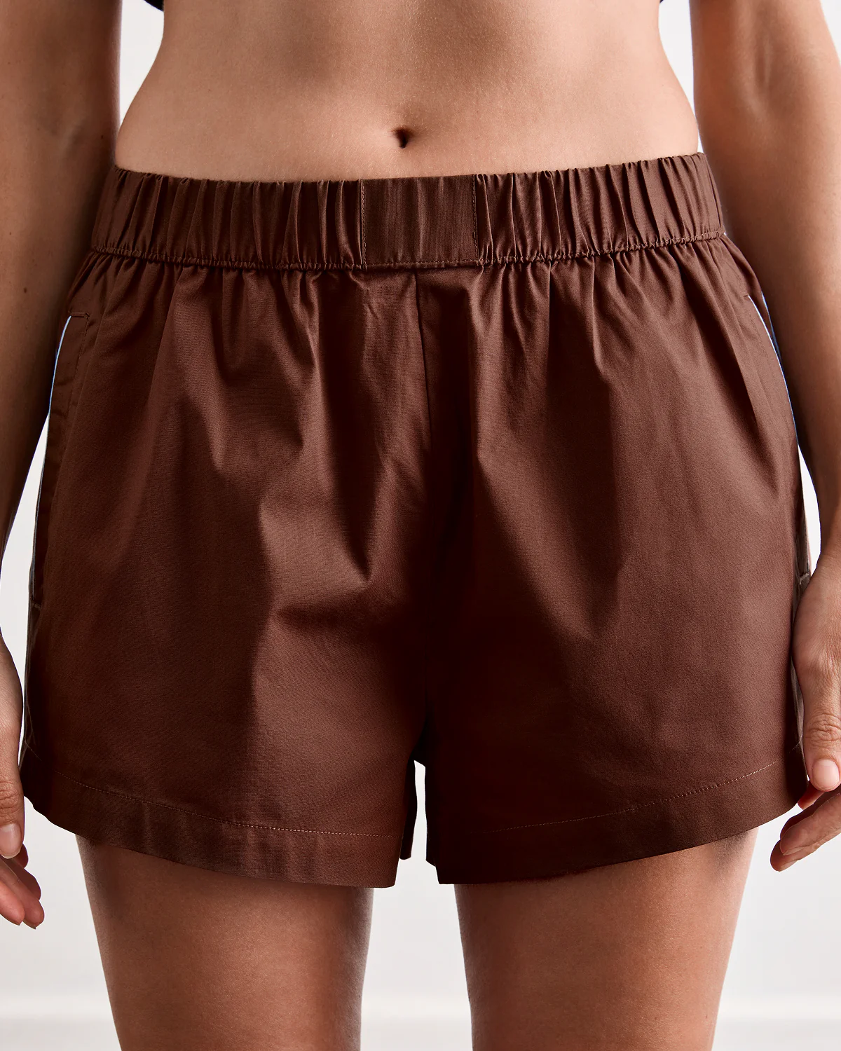 Espresso & Sky Piped Short Sleep Set - Image 5