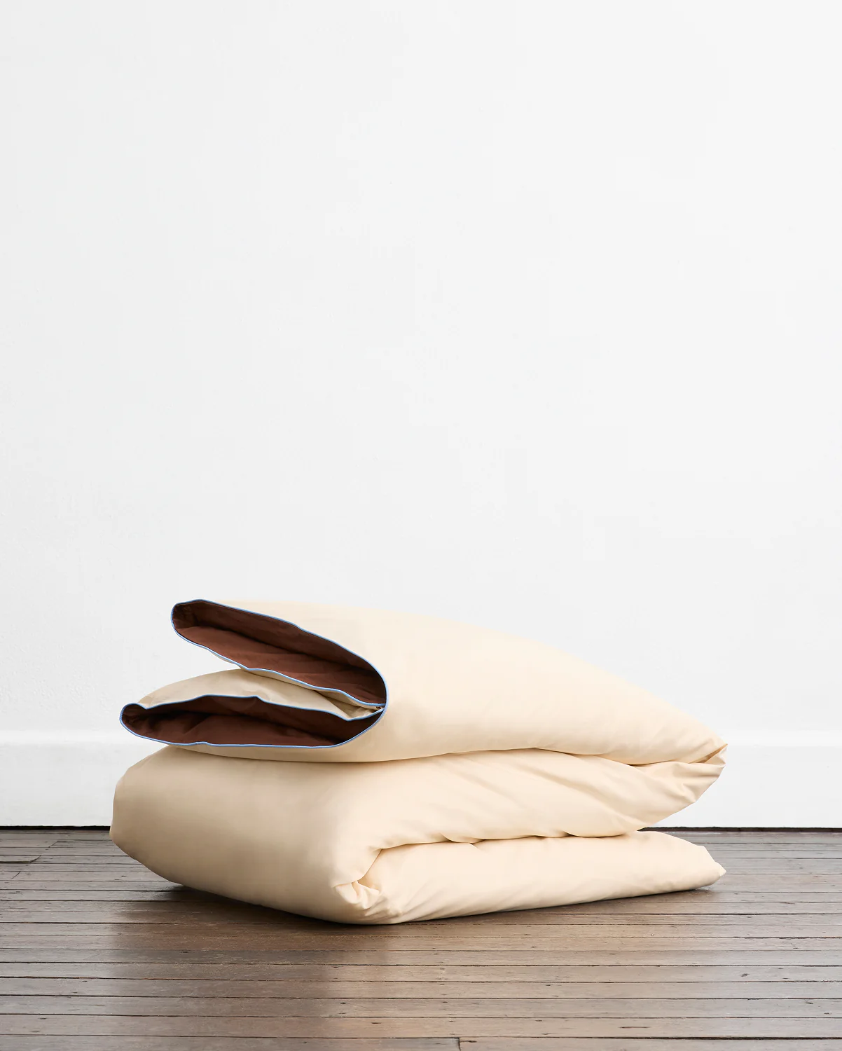 Espresso, Vanilla & Sky Piped 100% Organic Cotton Bedding Bundle - Image 4