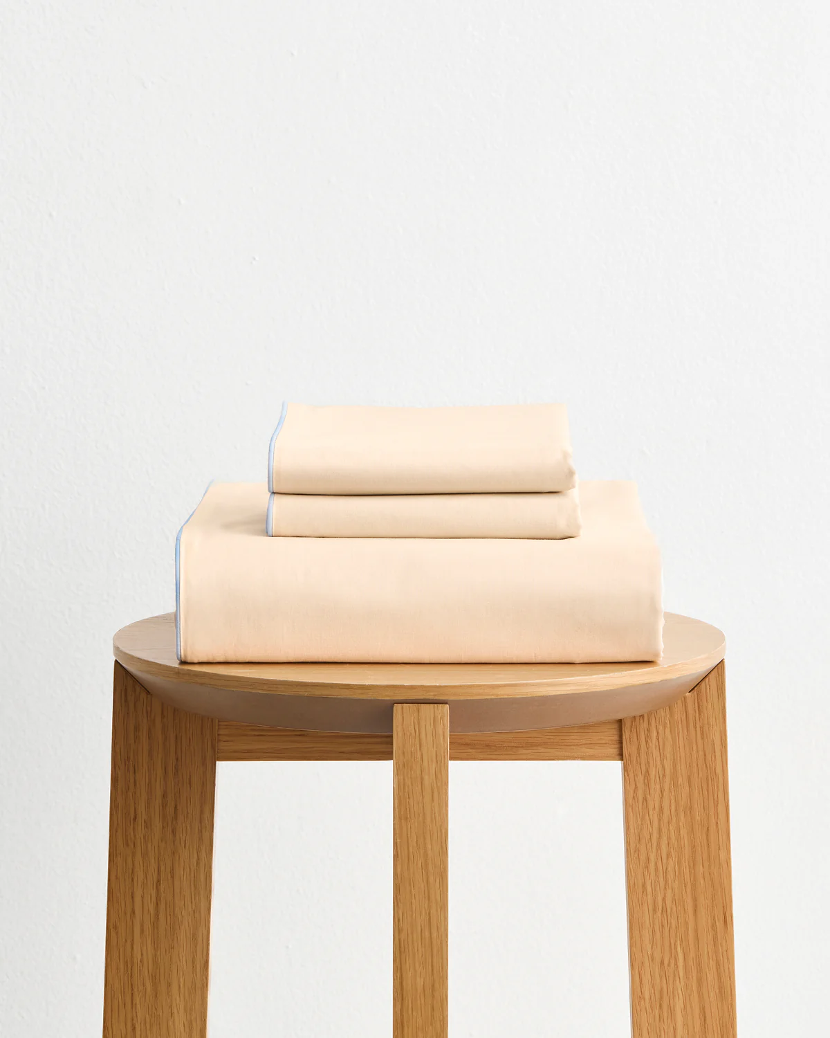 Espresso, Vanilla & Sky Piped 100% Organic Cotton Duvet Cover Set - Image 2
