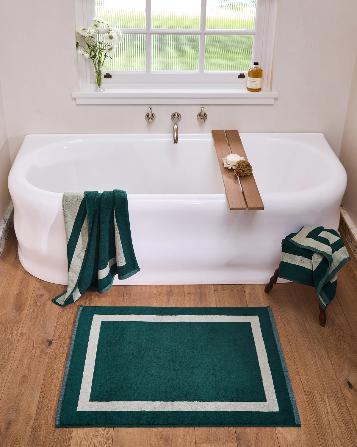 Forest & Sage Two-Toned 100% Cotton Terry Bath Mat - Image 3