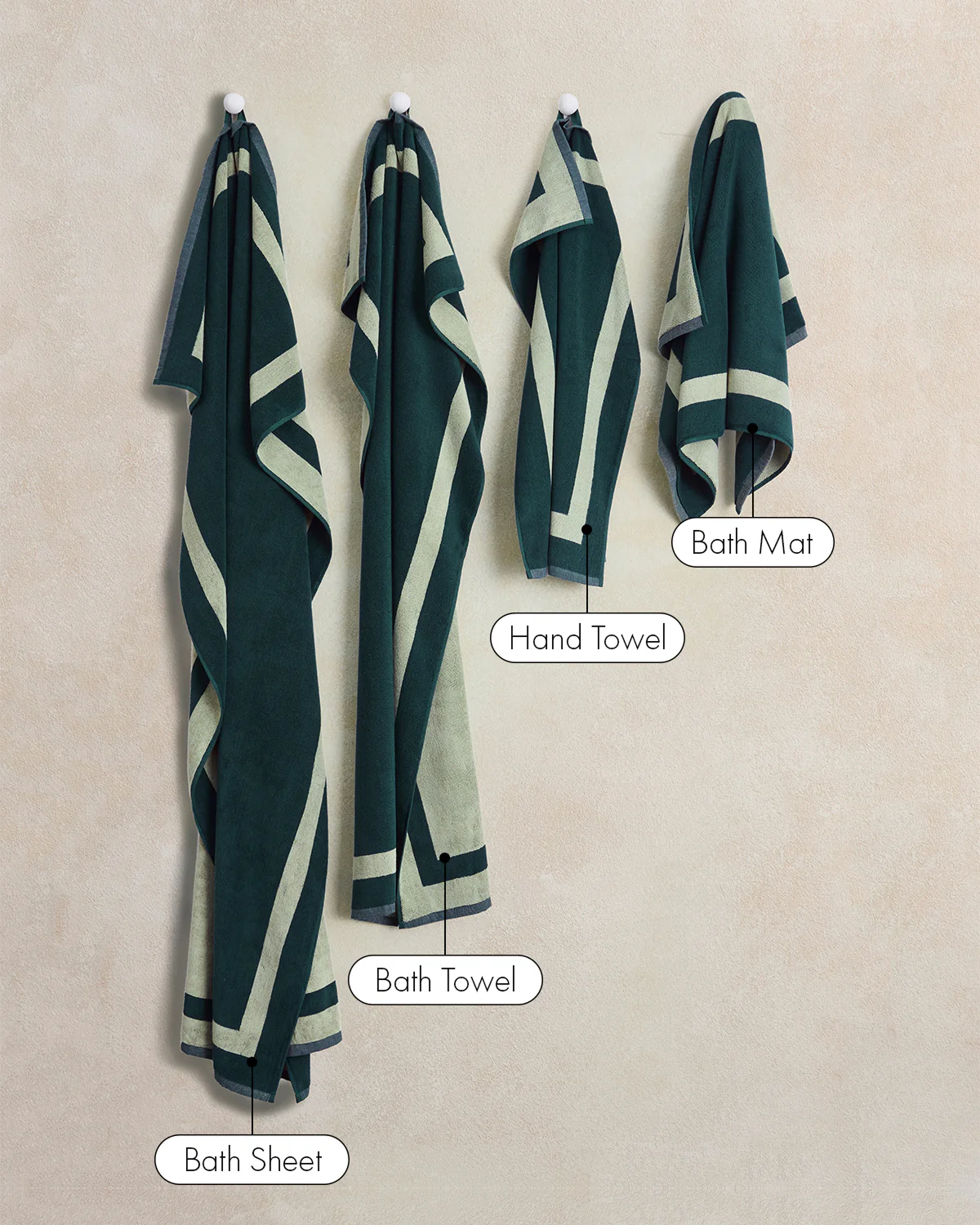 Forest & Sage Two-Toned 100% Cotton Terry Bath Mat - Image 6