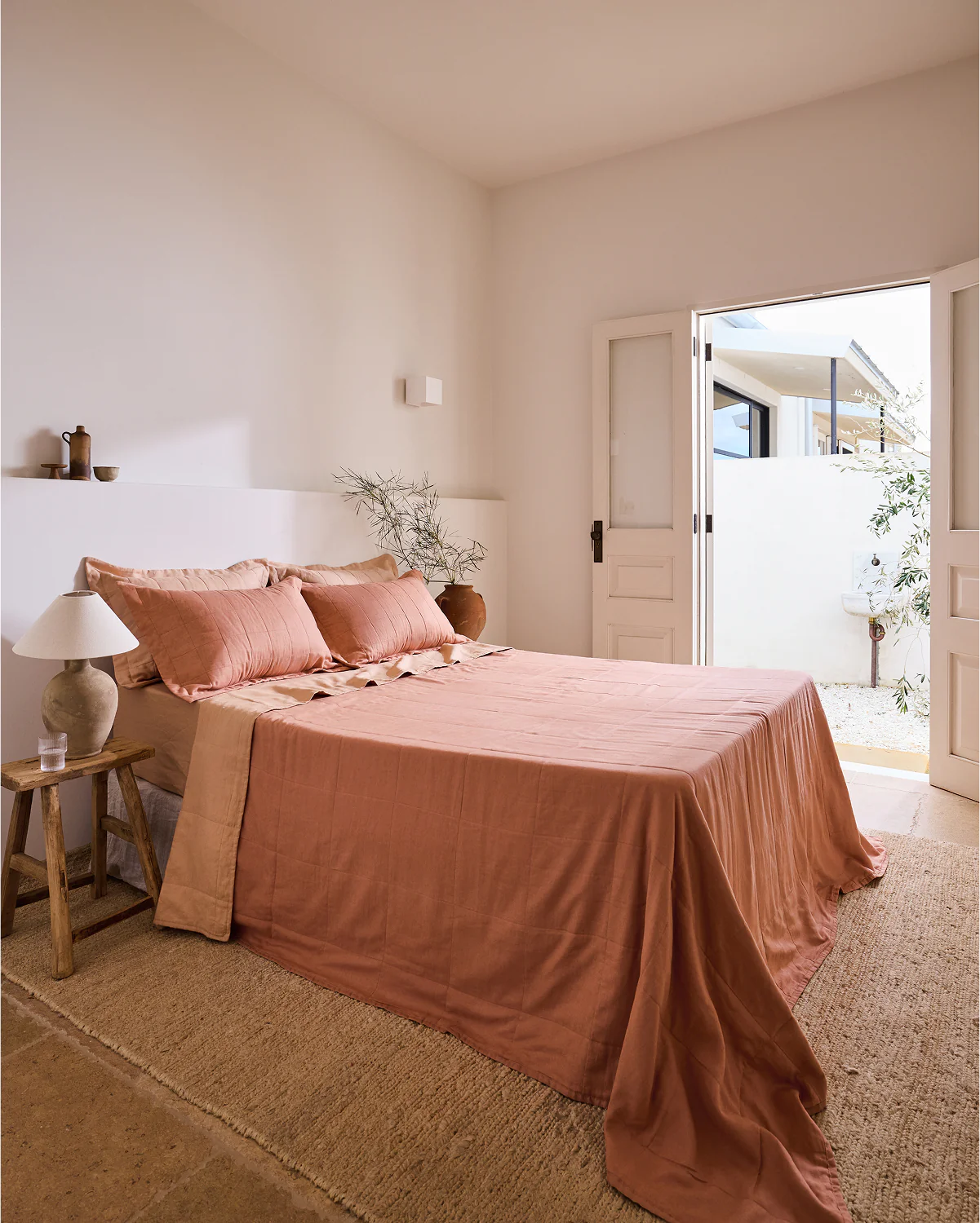 Terracotta & Hazelnut Two-Tone Quilt - Image 4