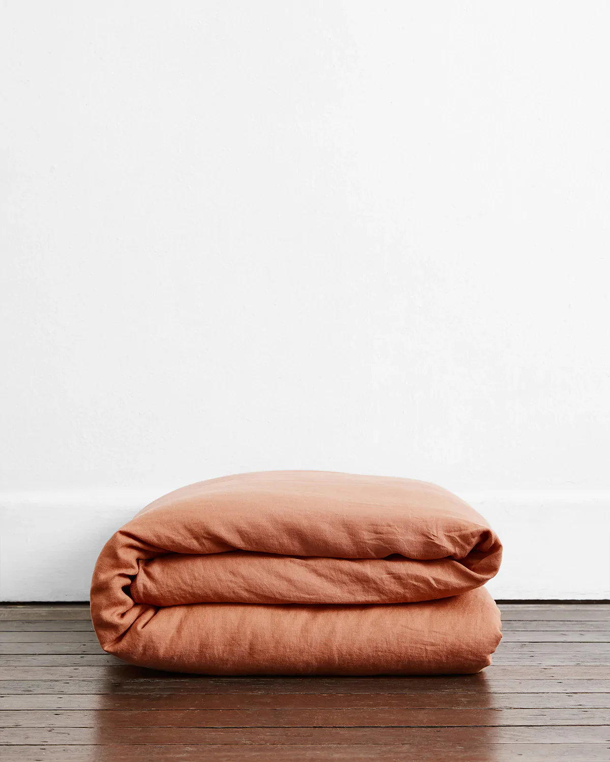 Hazelnut & Terracotta 100% French Flax Linen Bedding Bundle - Image 3