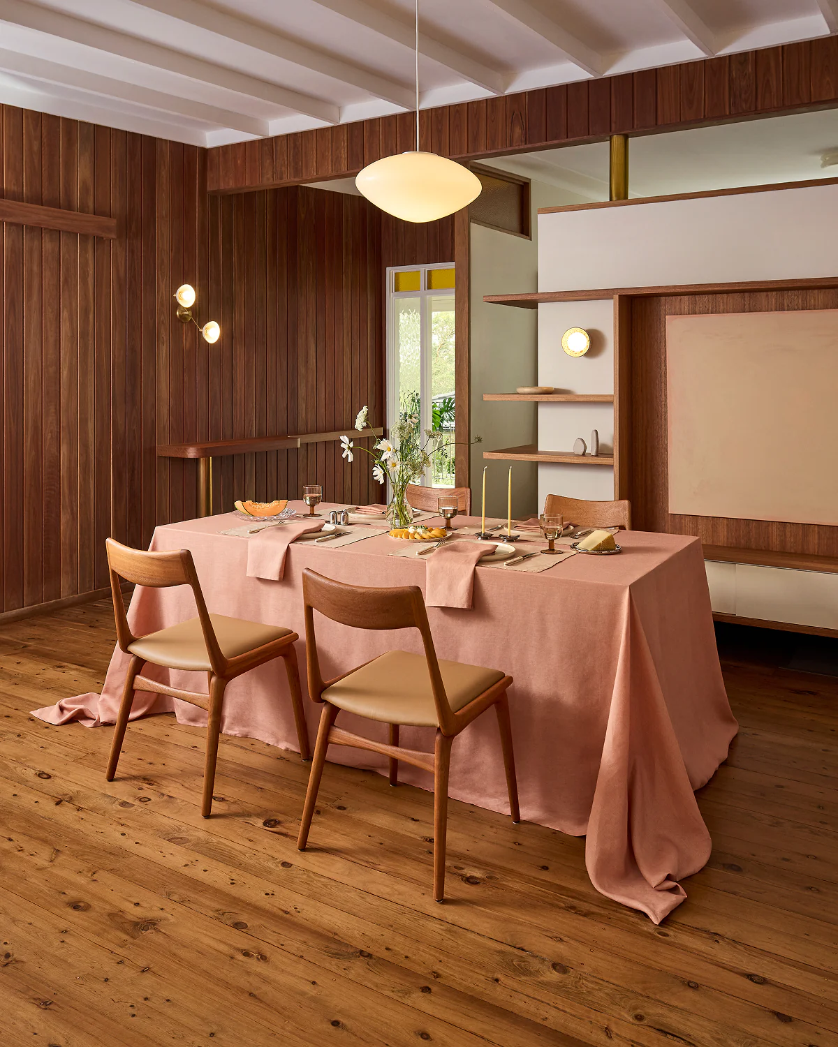 Hazelnut 100% French Flax Linen Tablecloth - Image 2