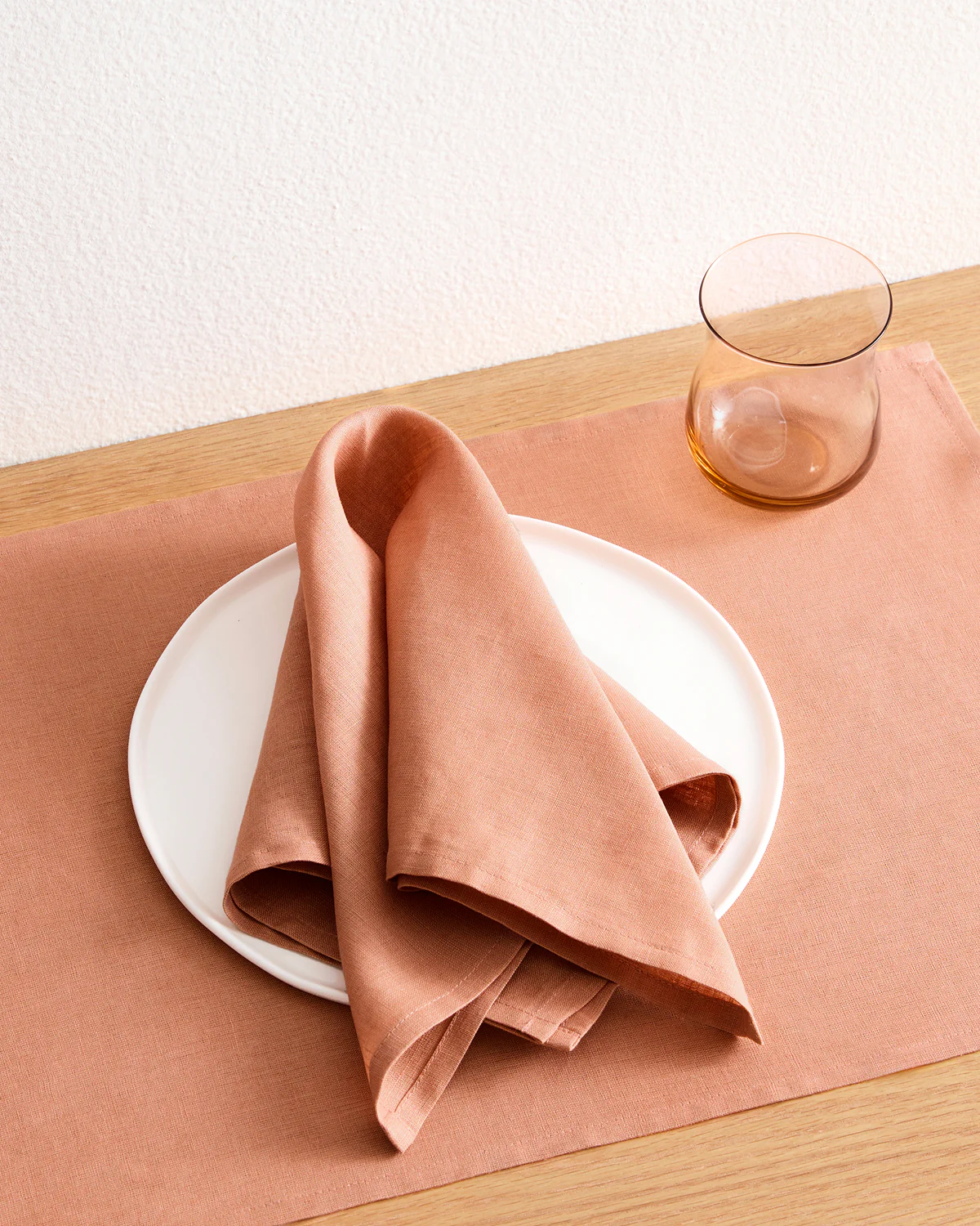 Hazelnut & Terracotta 100% French Flax Linen Table Bundle - Image 6