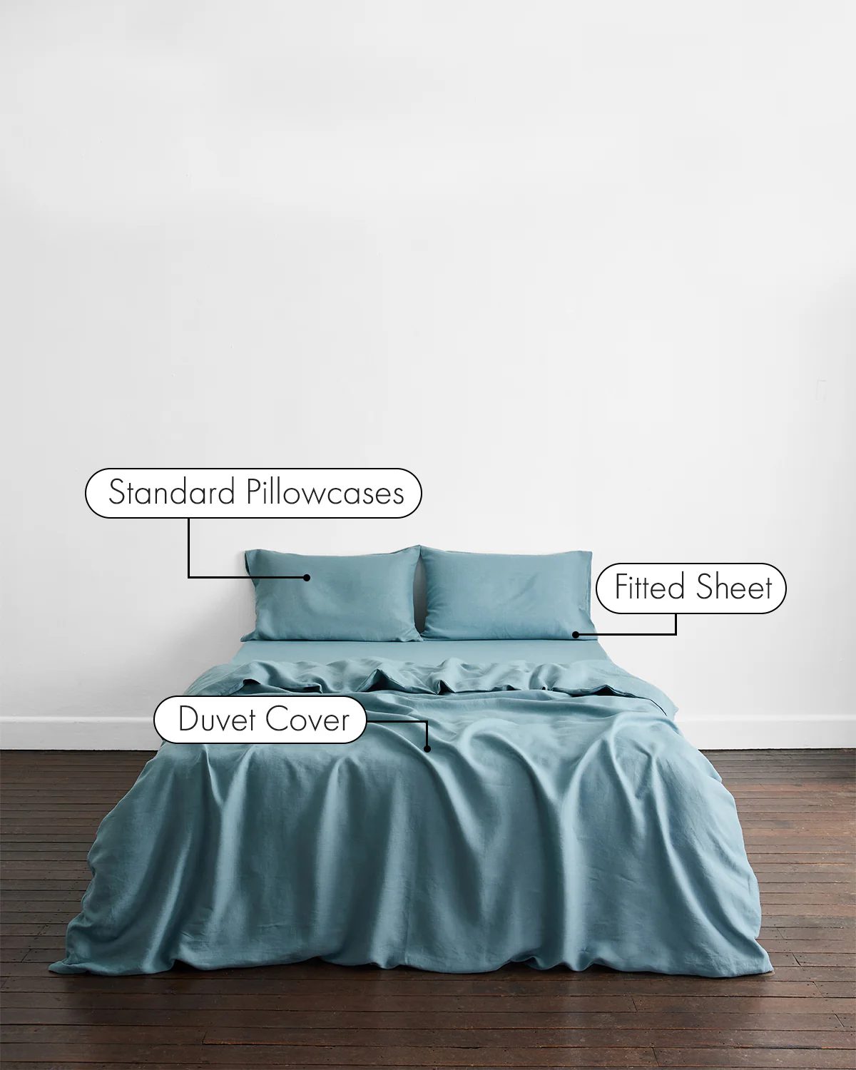 Lagoon 100% French Flax Linen Bedding Set - Image 2