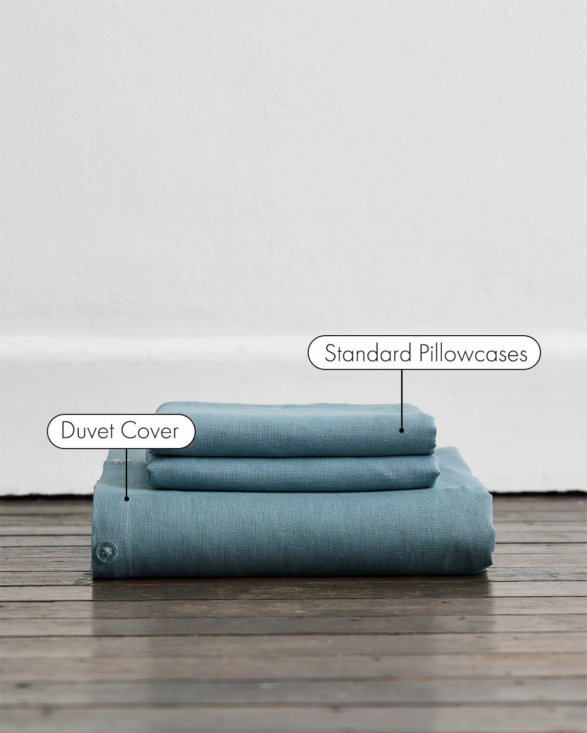 Lagoon 100% French Flax Linen Duvet Cover Set - Image 2