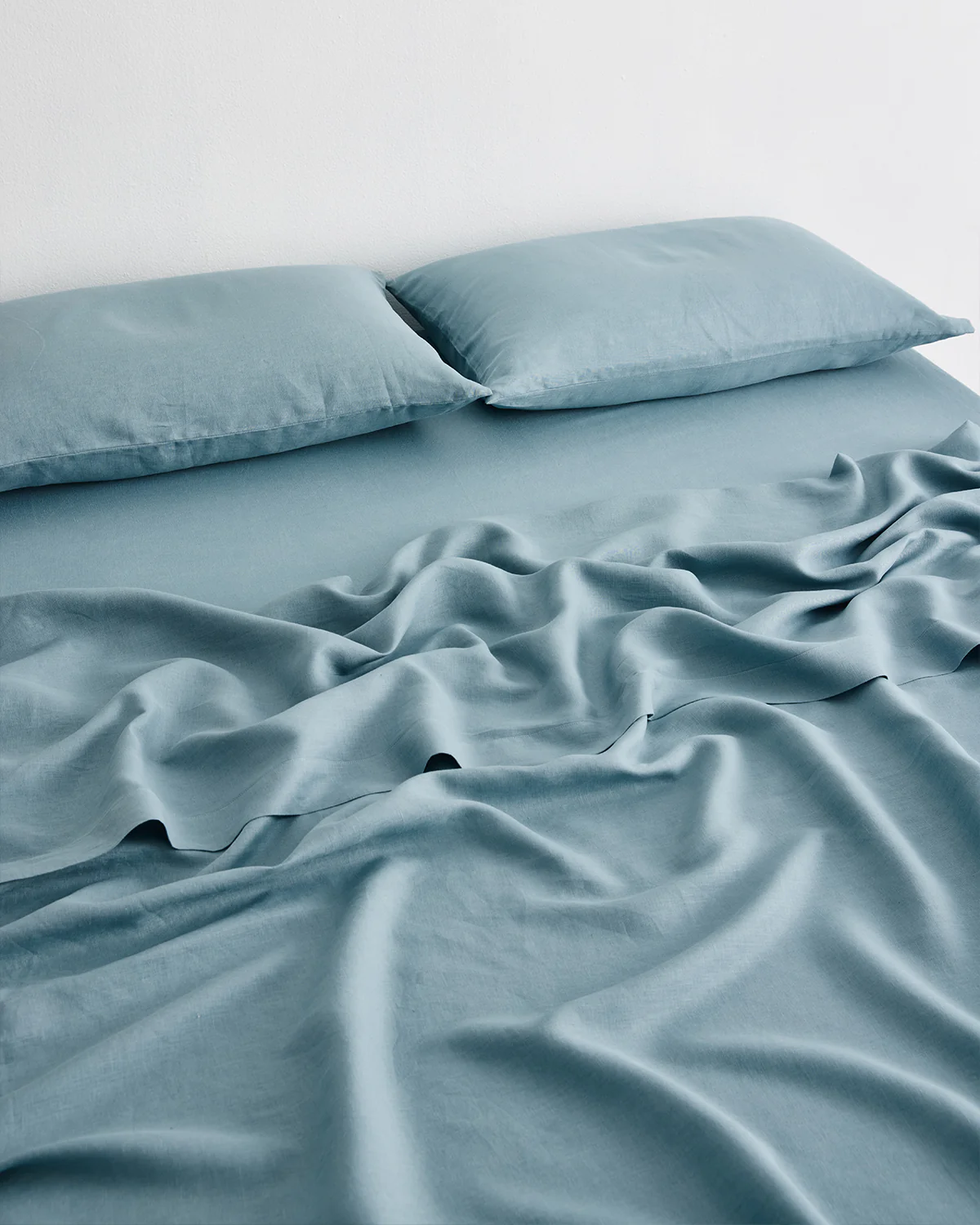 Lagoon 100% French Flax Linen Flat Sheet - Image 2