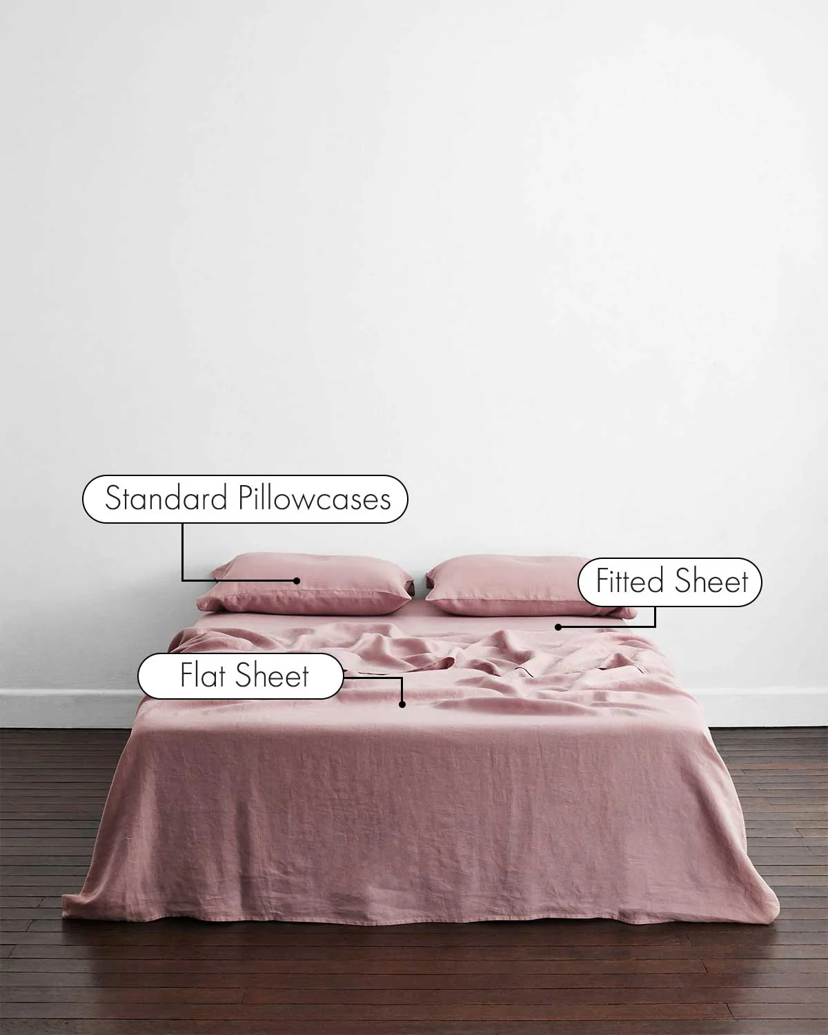 Lavender 100% French Flax Linen Sheet Set - Image 2