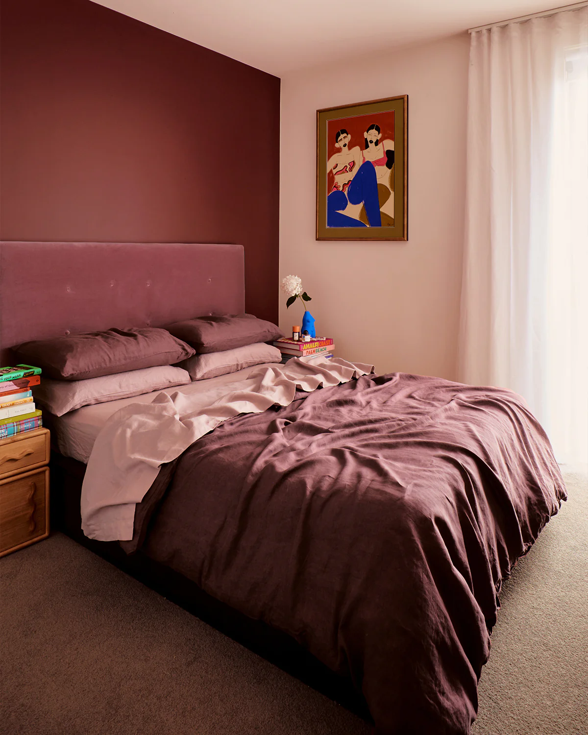 Lavender 100% French Flax Linen Fitted Sheet - Image 6