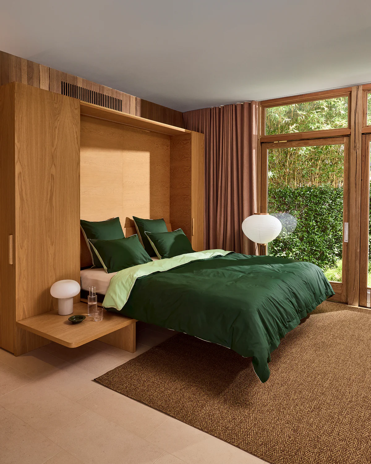 Moss, Apple & Vanilla Piped 100% Organic Cotton Duvet Cover Set - Image 7
