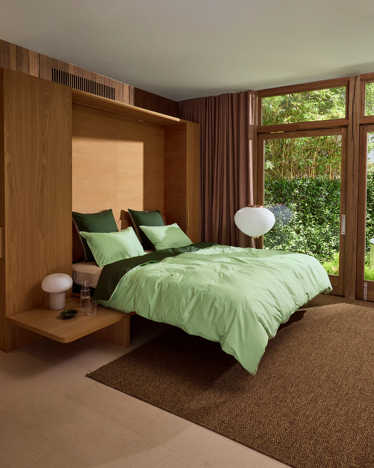 Moss, Apple & Vanilla Piped 100% Organic Cotton Duvet Cover Set - Image 8