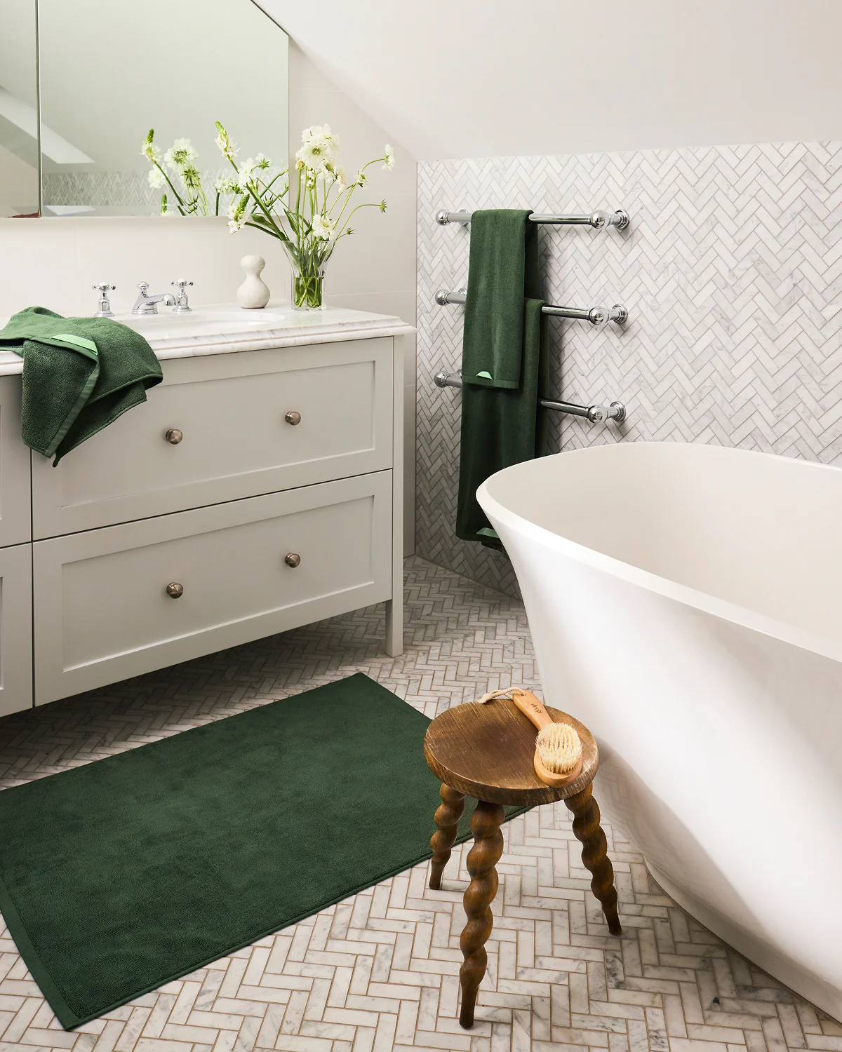 Moss 100% Cotton Terry Bath Sheet - Image 3